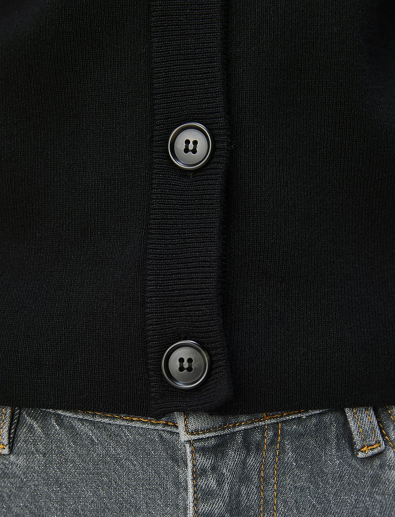 Object - OBJESTER SLI L/S KNIT CARDIGAN NOOS - koftor - black - 5