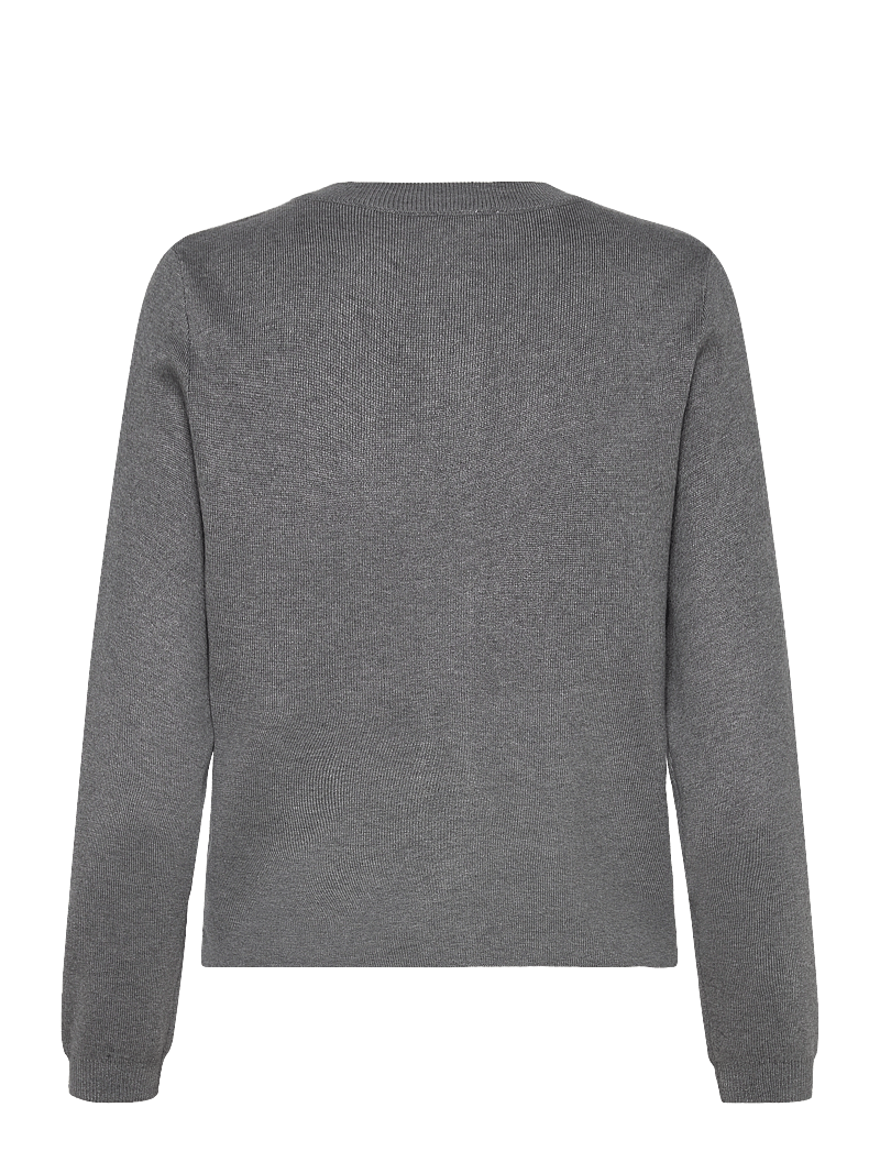 Object - OBJESTER SLI L/S KNIT CARDIGAN NOOS - koftor - medium grey melange - 2