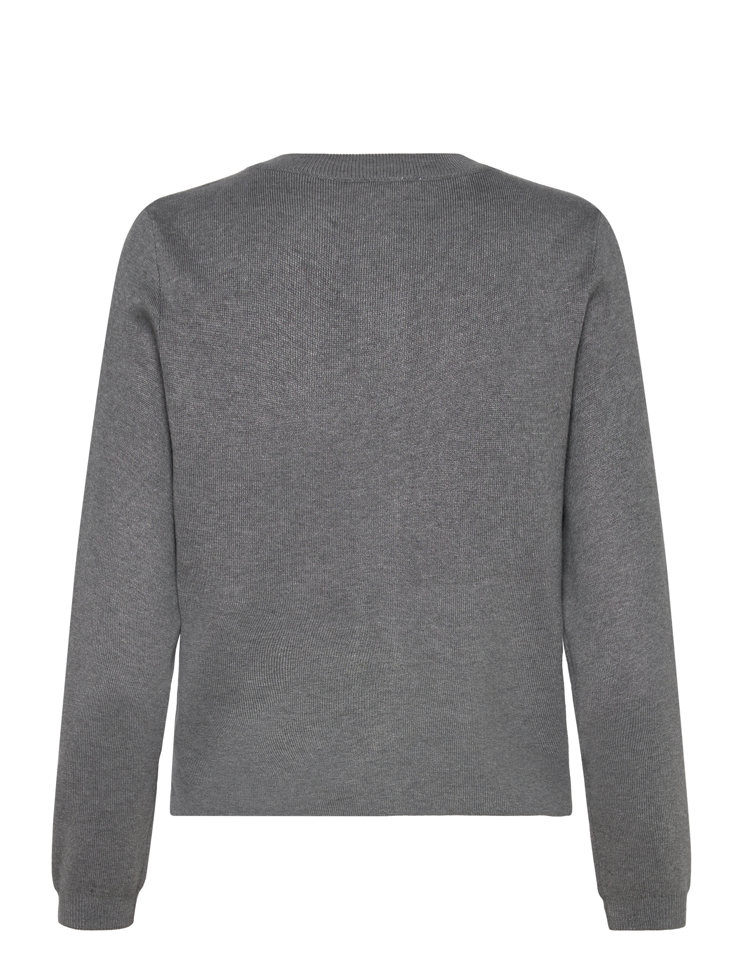 Object - OBJESTER SLI L/S KNIT CARDIGAN NOOS - cardigans - medium grey melange - 2