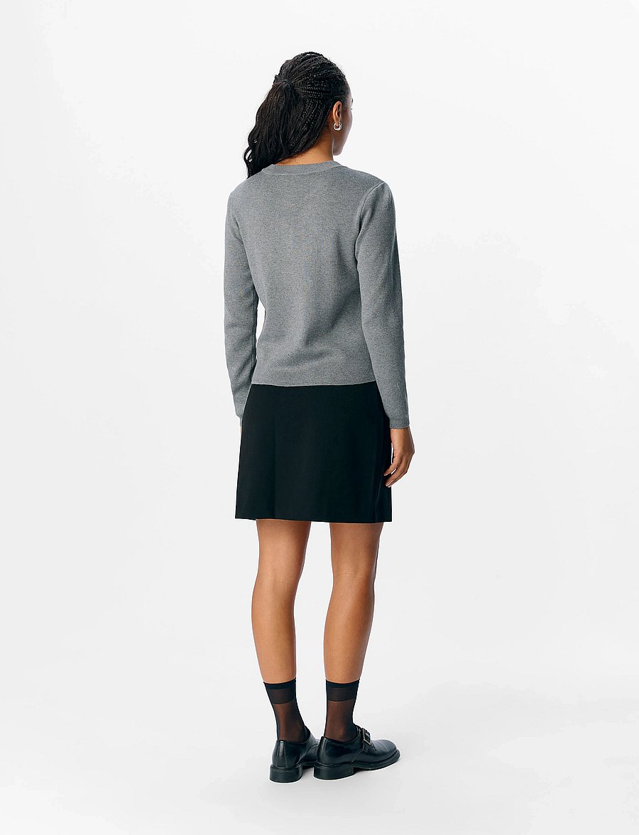 Object - OBJESTER SLI L/S KNIT CARDIGAN NOOS - strickjacken - medium grey melange - 3