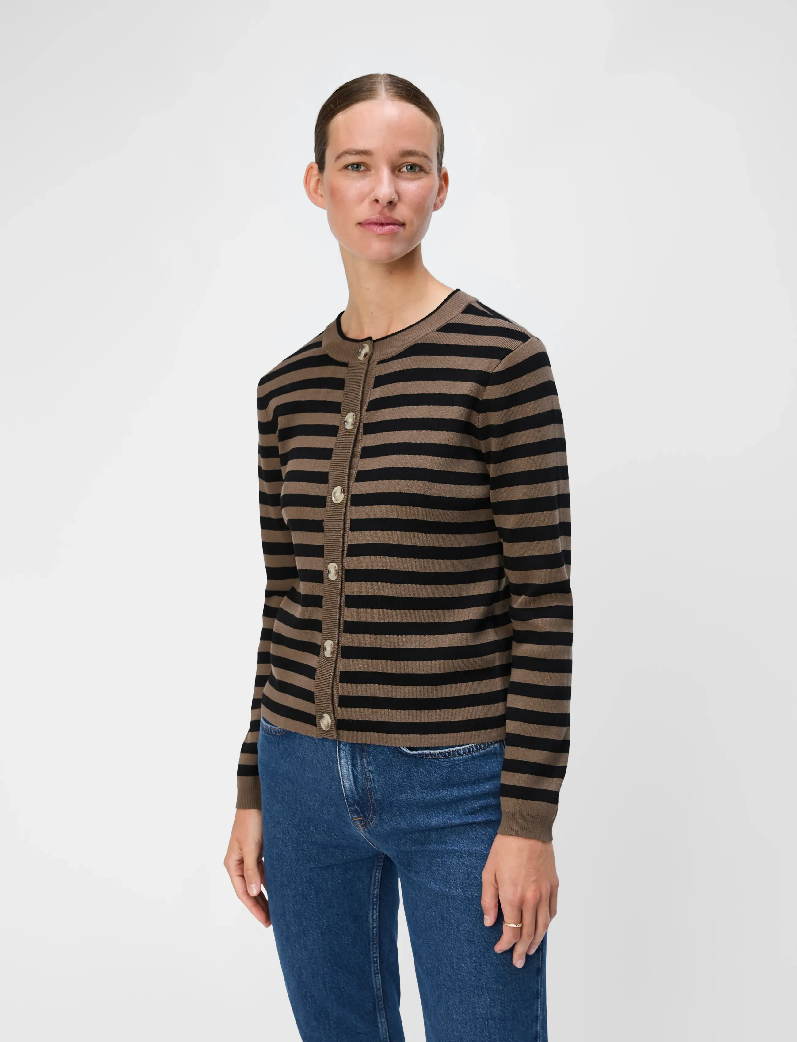 Object - OBJESTER SLI L/S KNIT CARDIGAN NOOS - kardiganid - morel - 0