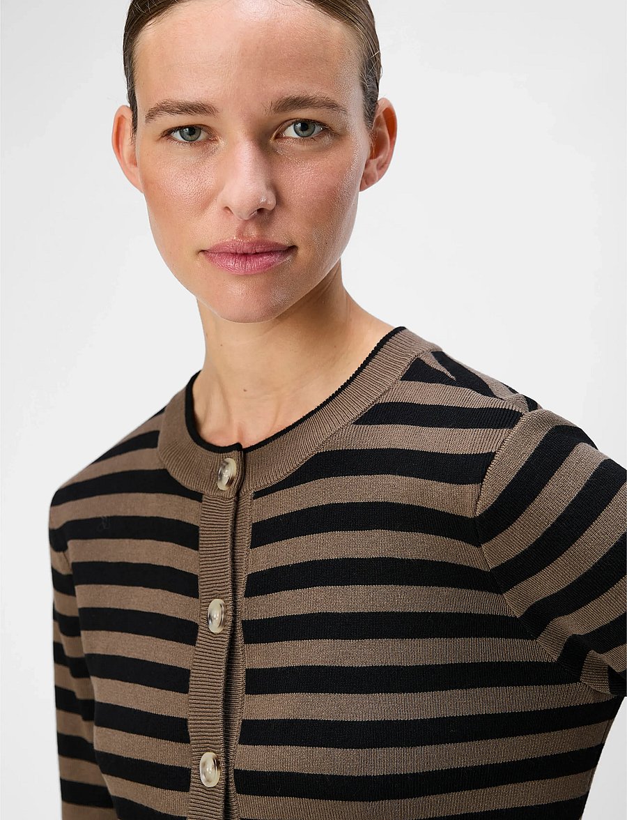 Object - OBJESTER SLI L/S KNIT CARDIGAN NOOS - kardiganid - morel - 4