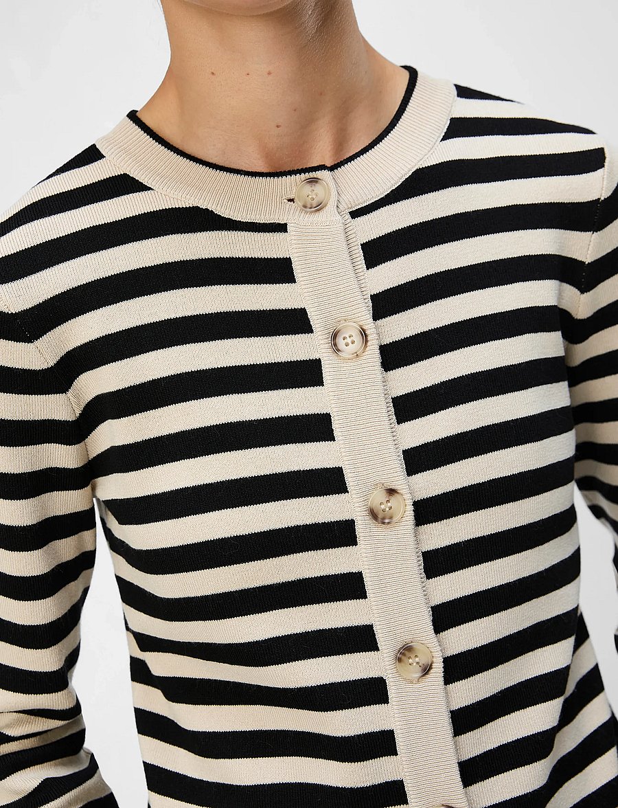 Object - OBJESTER SLI L/S KNIT CARDIGAN NOOS - kardiganid - sandshell - 5