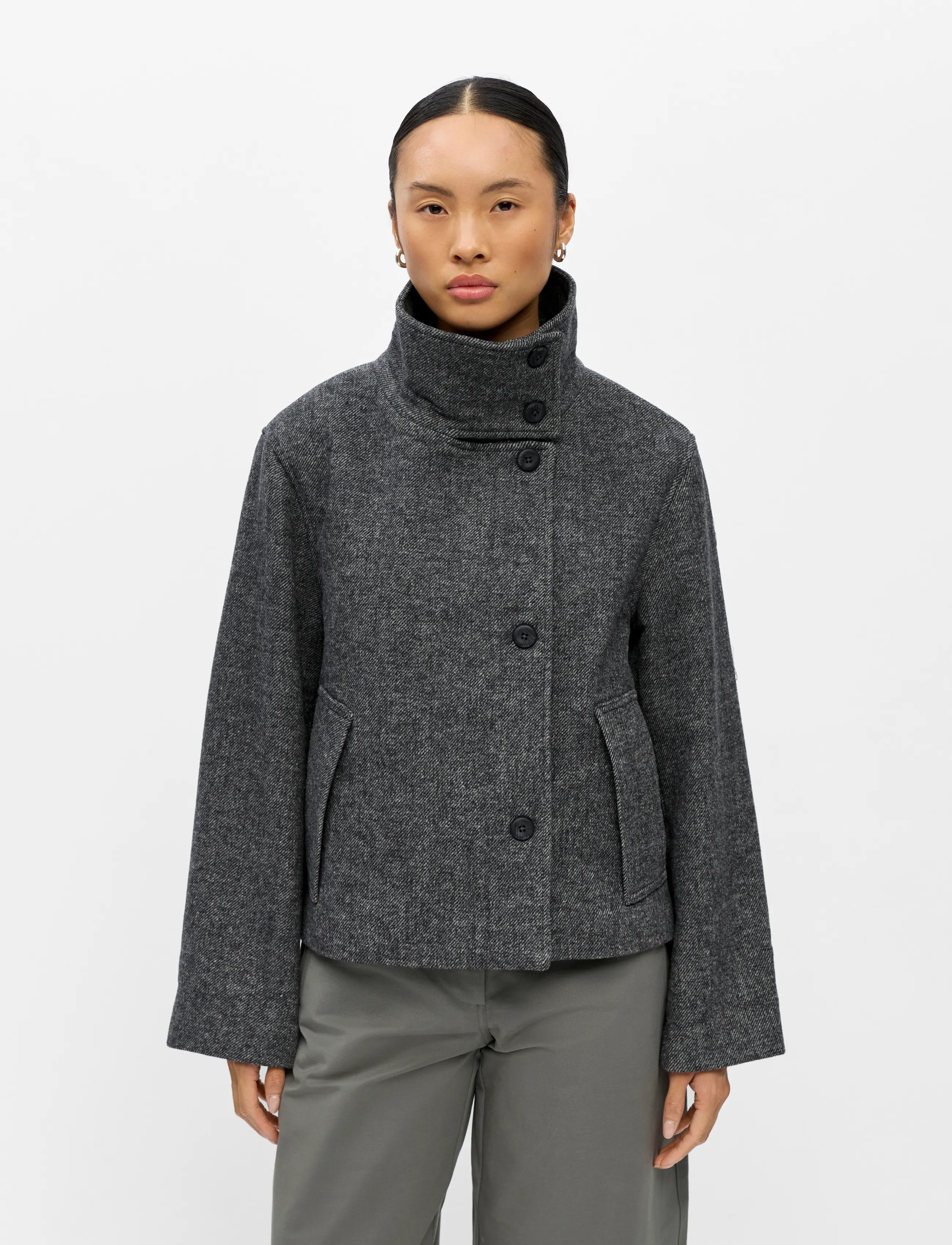 Object - OBJRIKI RE SHORT JACKET NOOS - villased jakid - black - 5