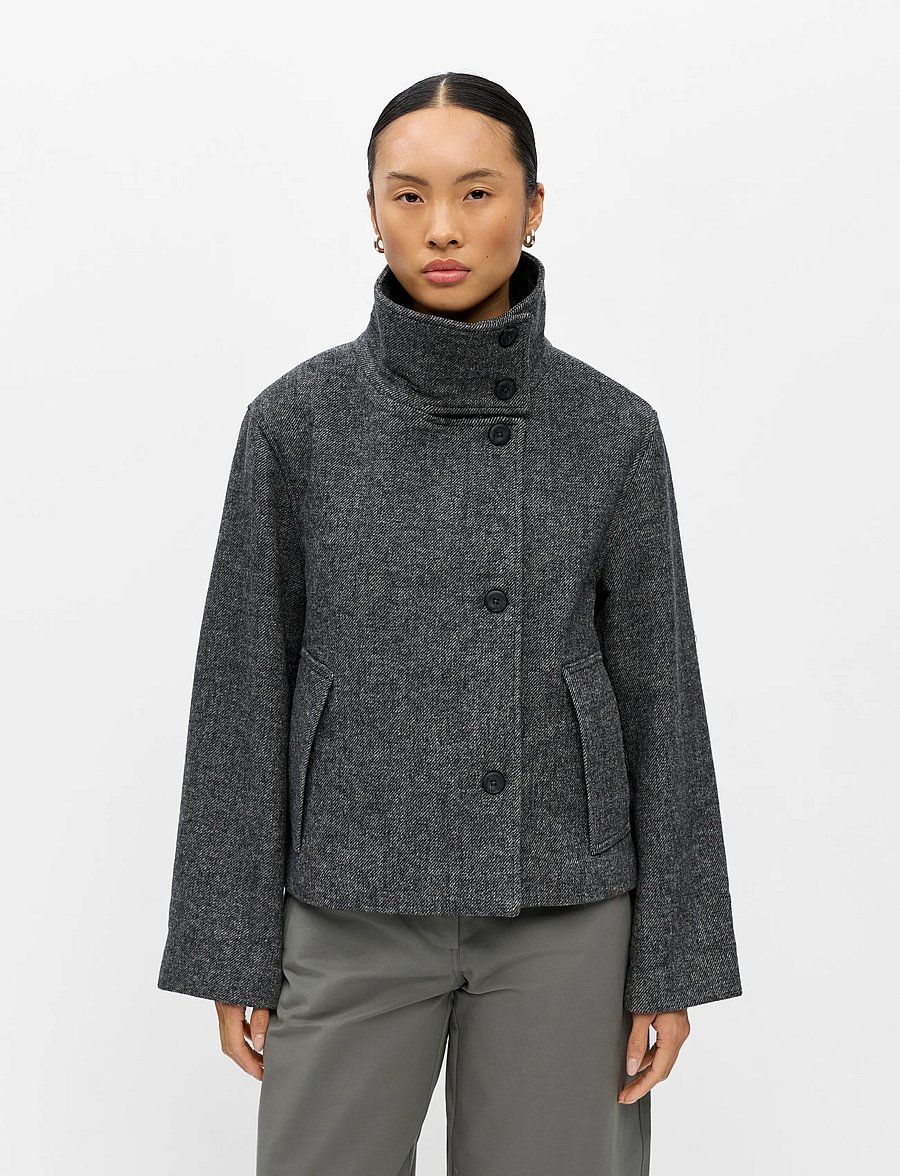 Object - OBJRIKI RE SHORT JACKET NOOS - villased jakid - black - 5