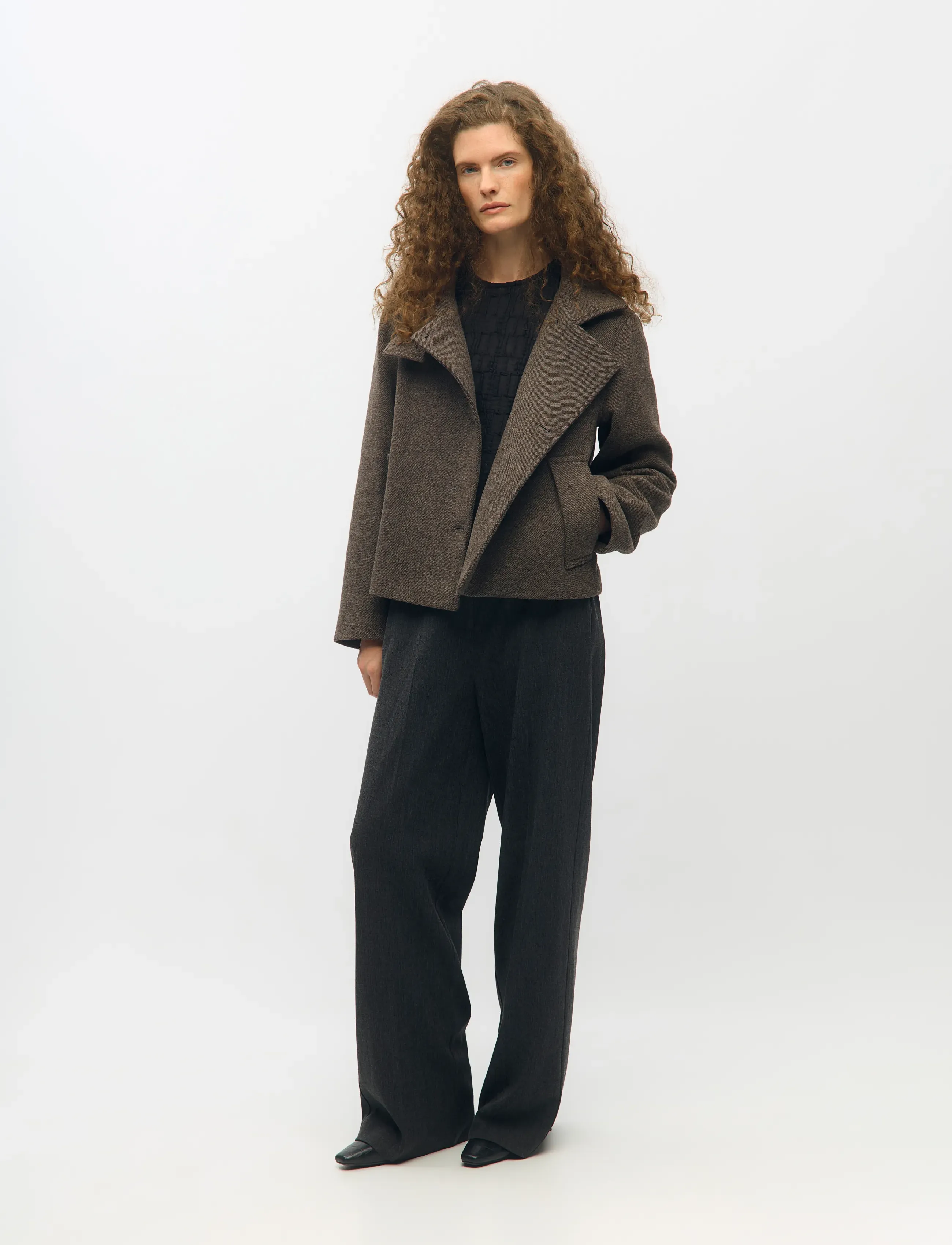 Object OBJRIKI RE SHORT JACKET NOOS - Kläder - MOREL / grey