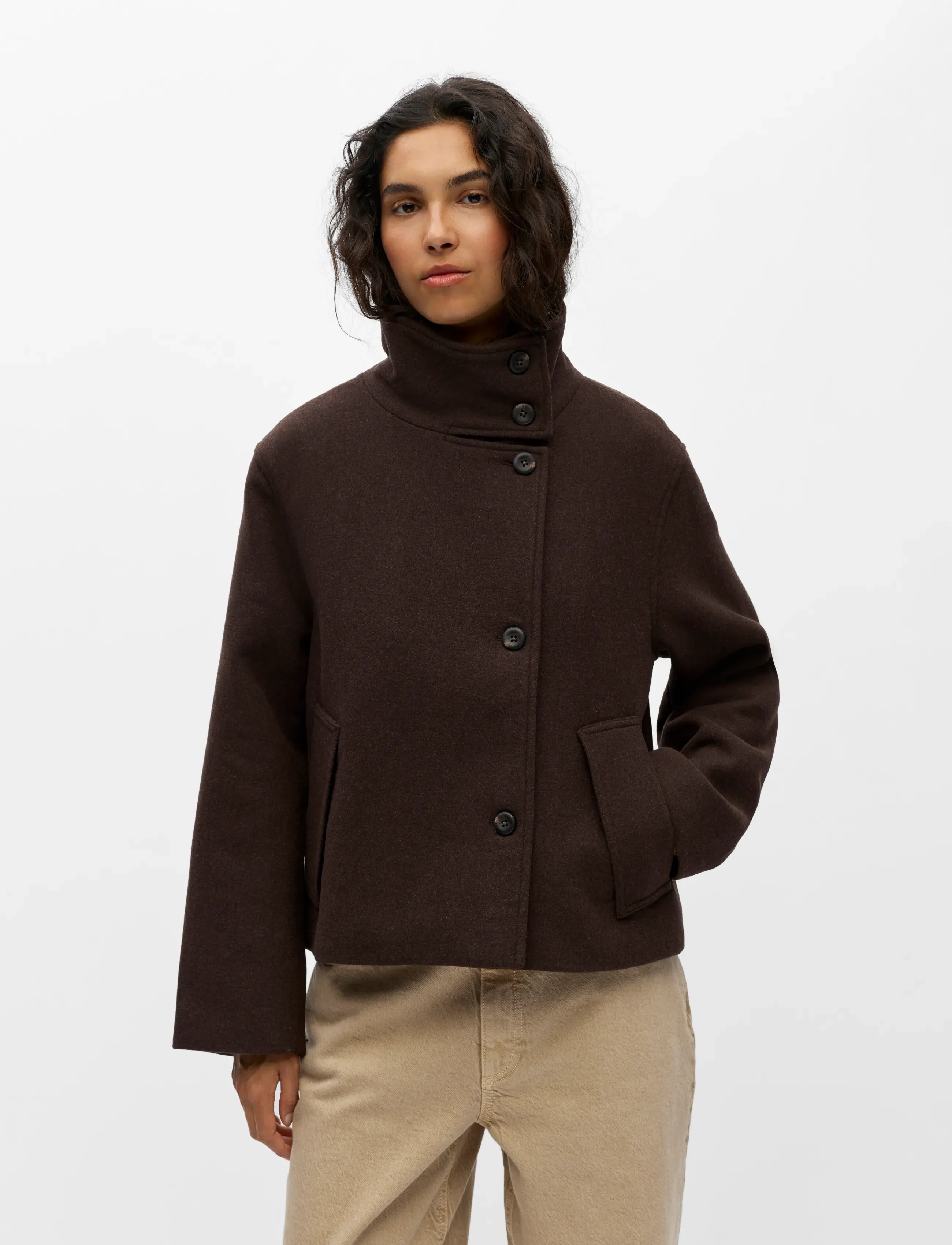 Object OBJRIKI RE SHORT JACKET NOOS - Jacken - SEAL BROWN / brown
