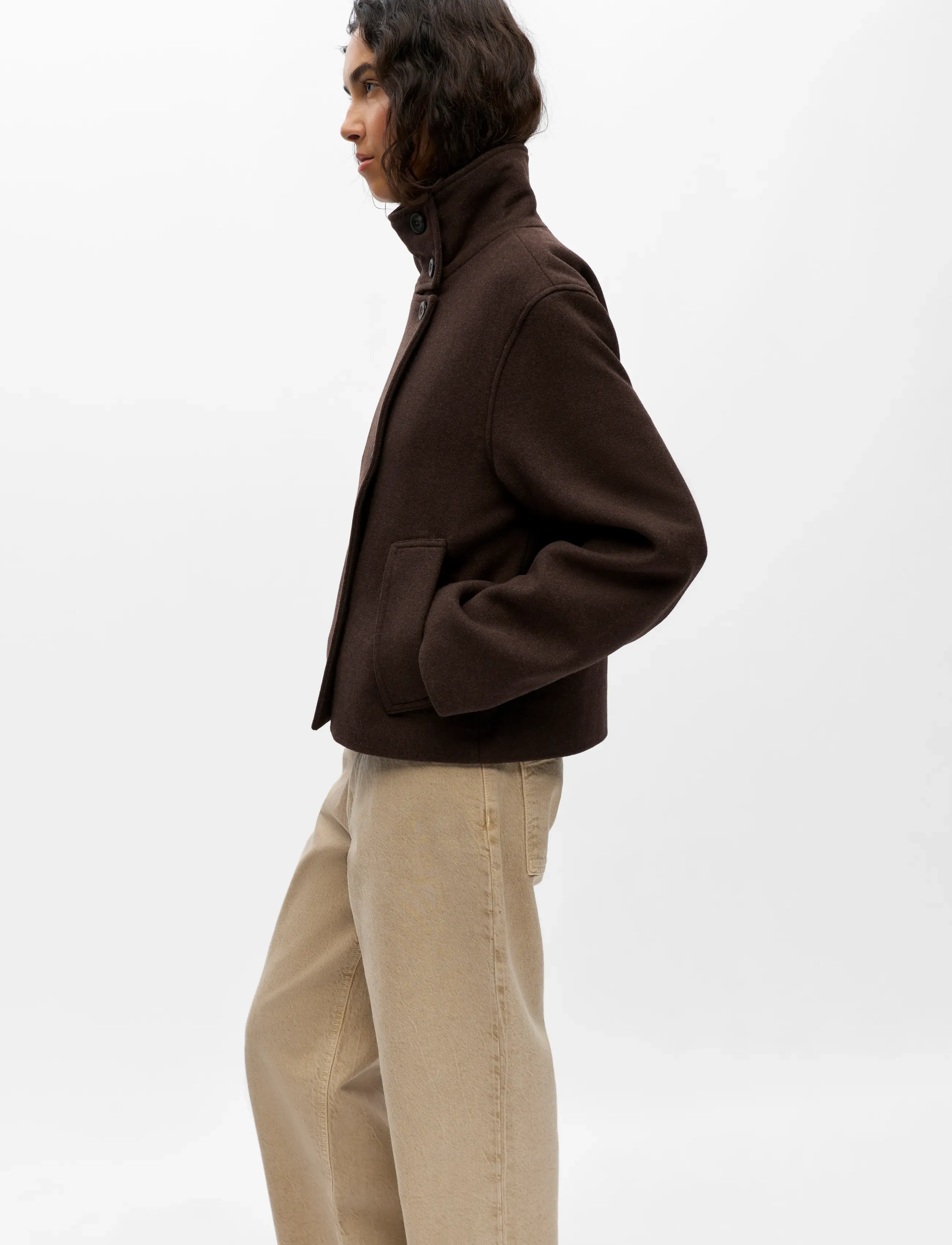 Object - OBJRIKI RE SHORT JACKET NOOS - wolljacken - seal brown - 5
