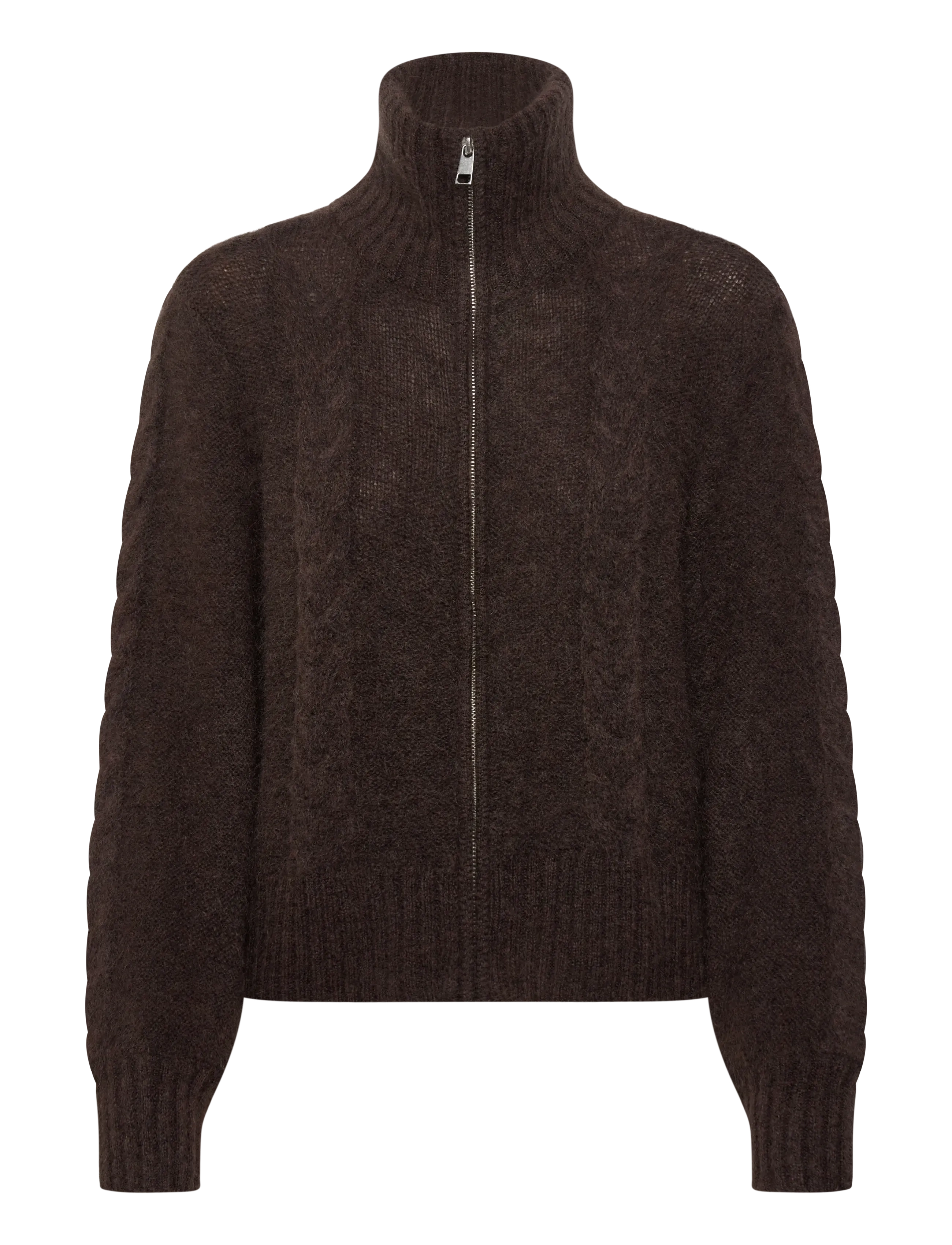 OBJECT Objnete Lo Knit Cardigan Noos Braun - S - Damen