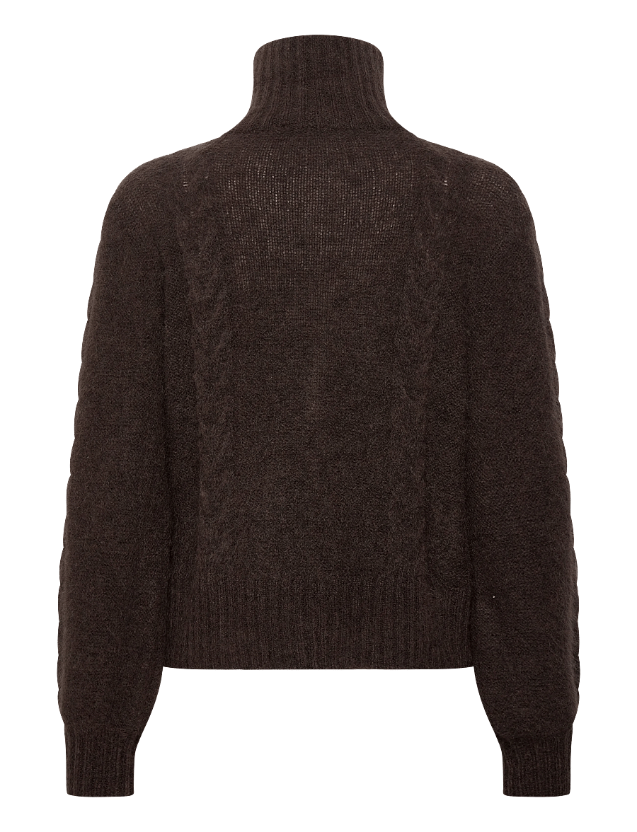 Object - OBJNETE LO KNIT CARDIGAN NOOS - kardigani - seal brown - 1