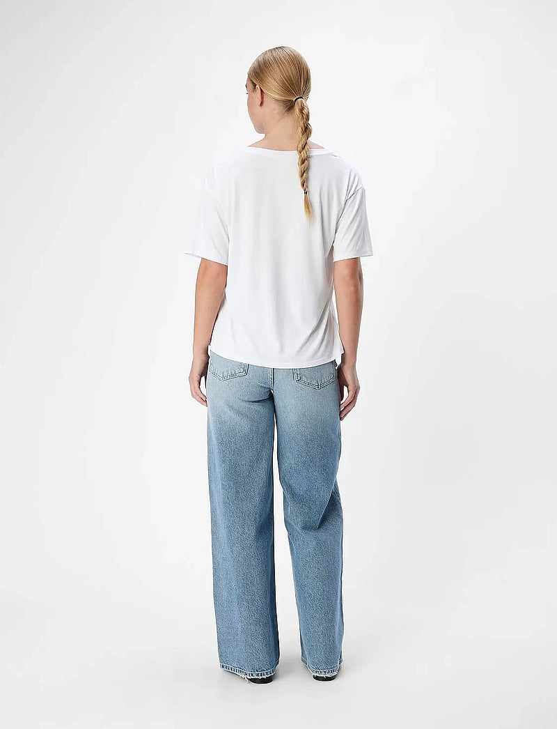 Object - OBJANNIE RE S/S V-NECK TOP NOOS - t-shirts - white - 2