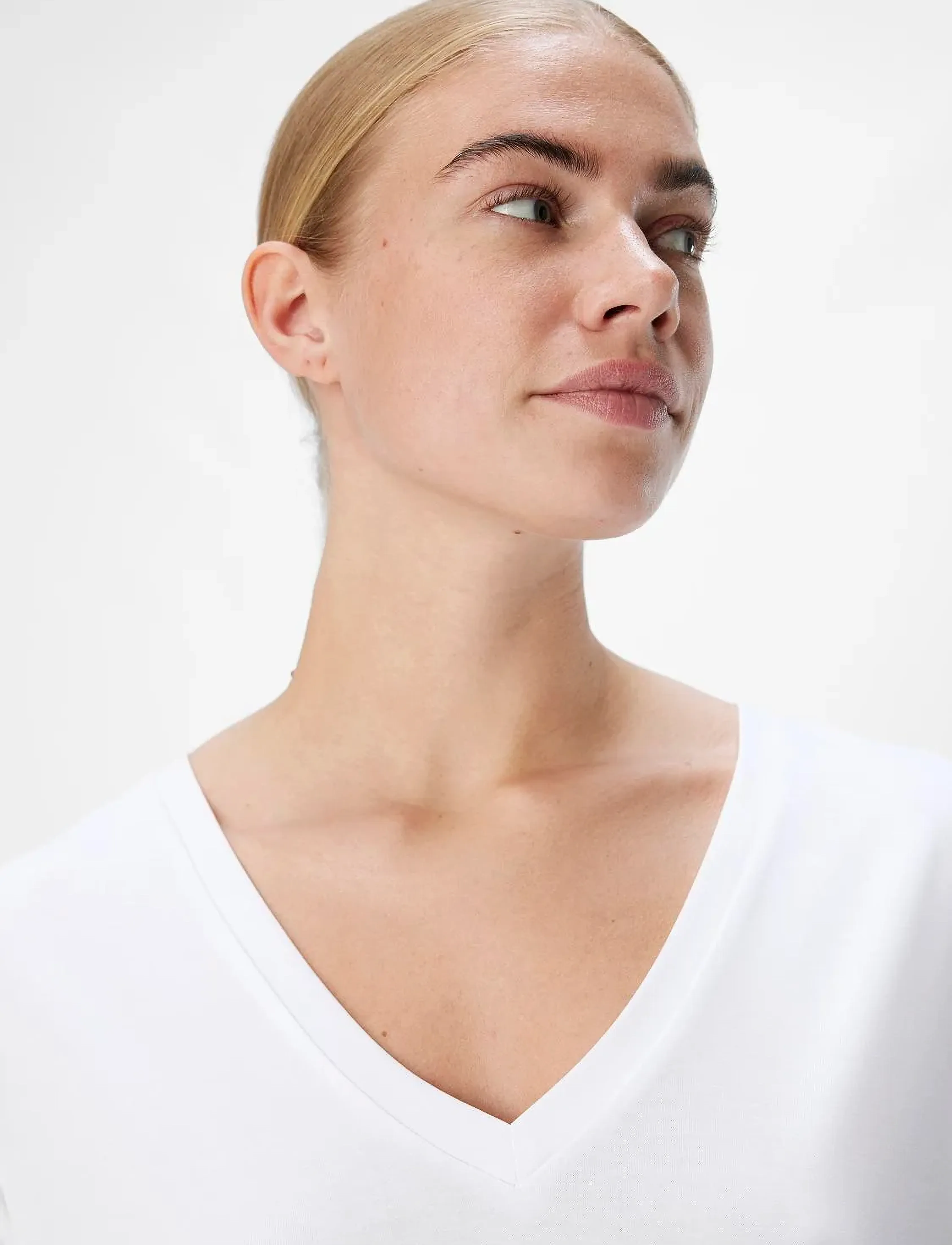 Object - OBJANNIE RE S/S V-NECK TOP NOOS - white - 3