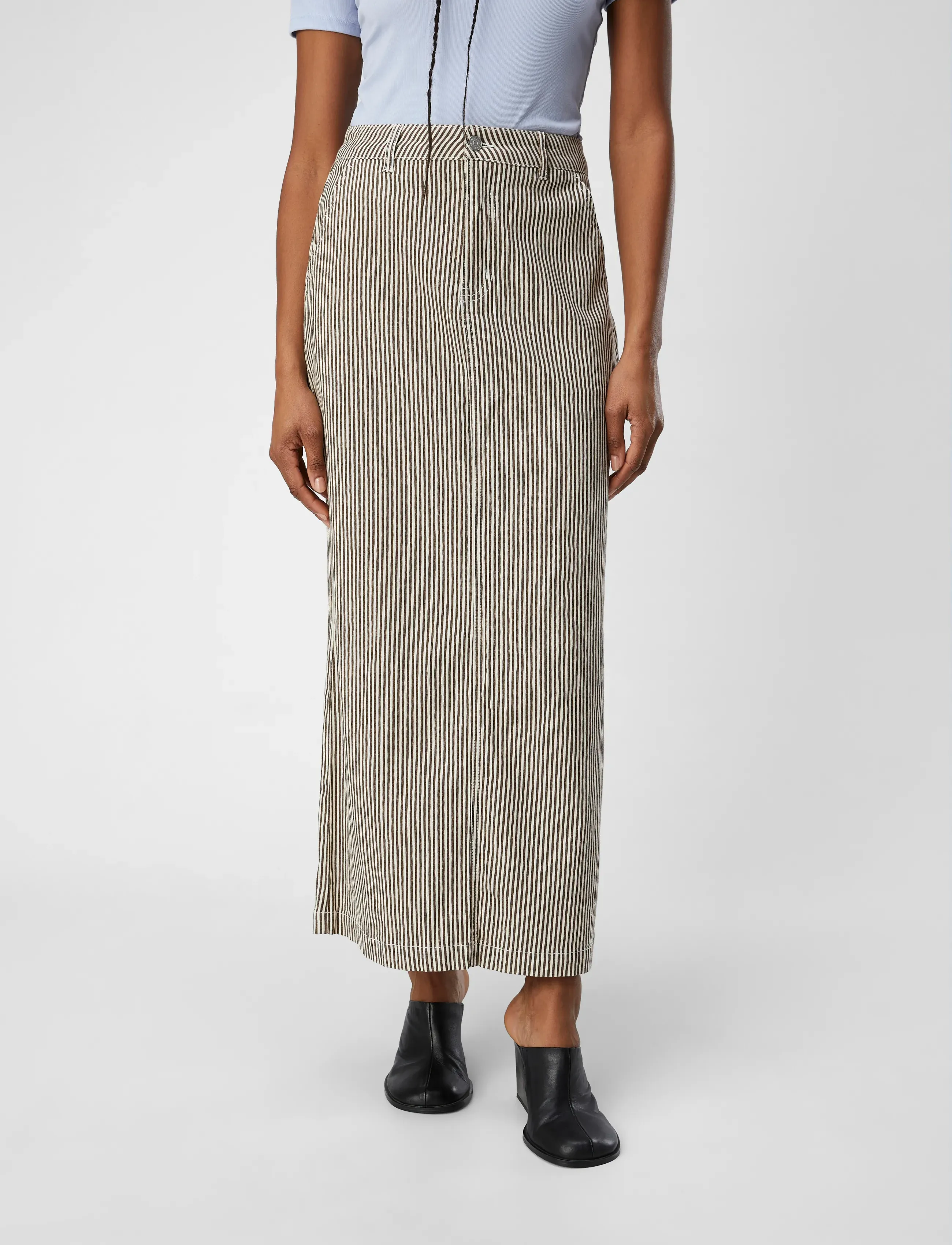 Object - OBJSOLA MW TWILL LONG SKIRT 132 DIV - midi nederdele - sandshell - 5