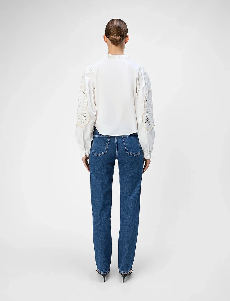 Object - OBJSAVA ELLEN MW STRAIGHT JEANS NOOS - sirge säärega teksad - medium blue denim - 3