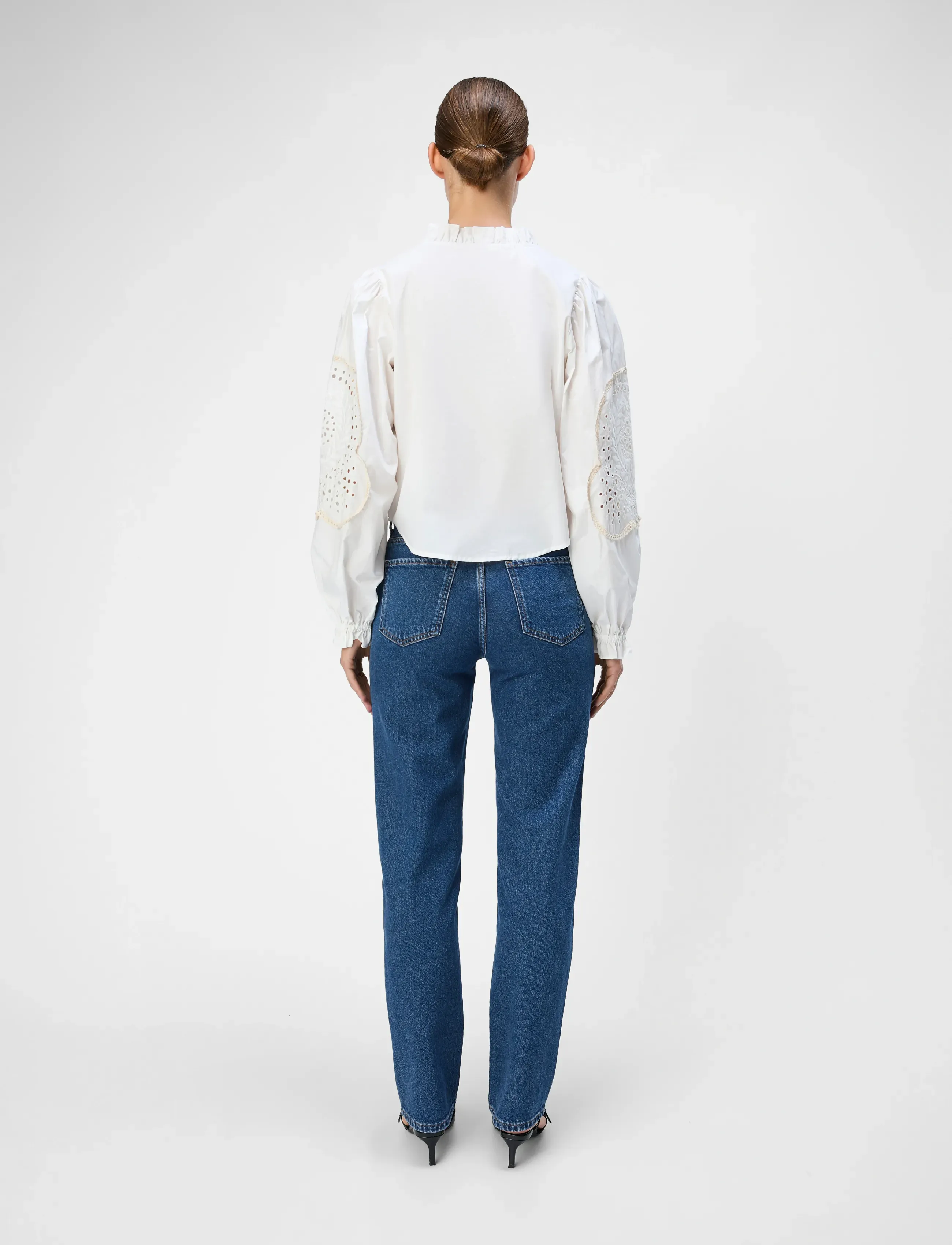 Object - OBJSAVA ELLEN MW STRAIGHT JEANS NOOS - straight jeans - medium blue denim - 3