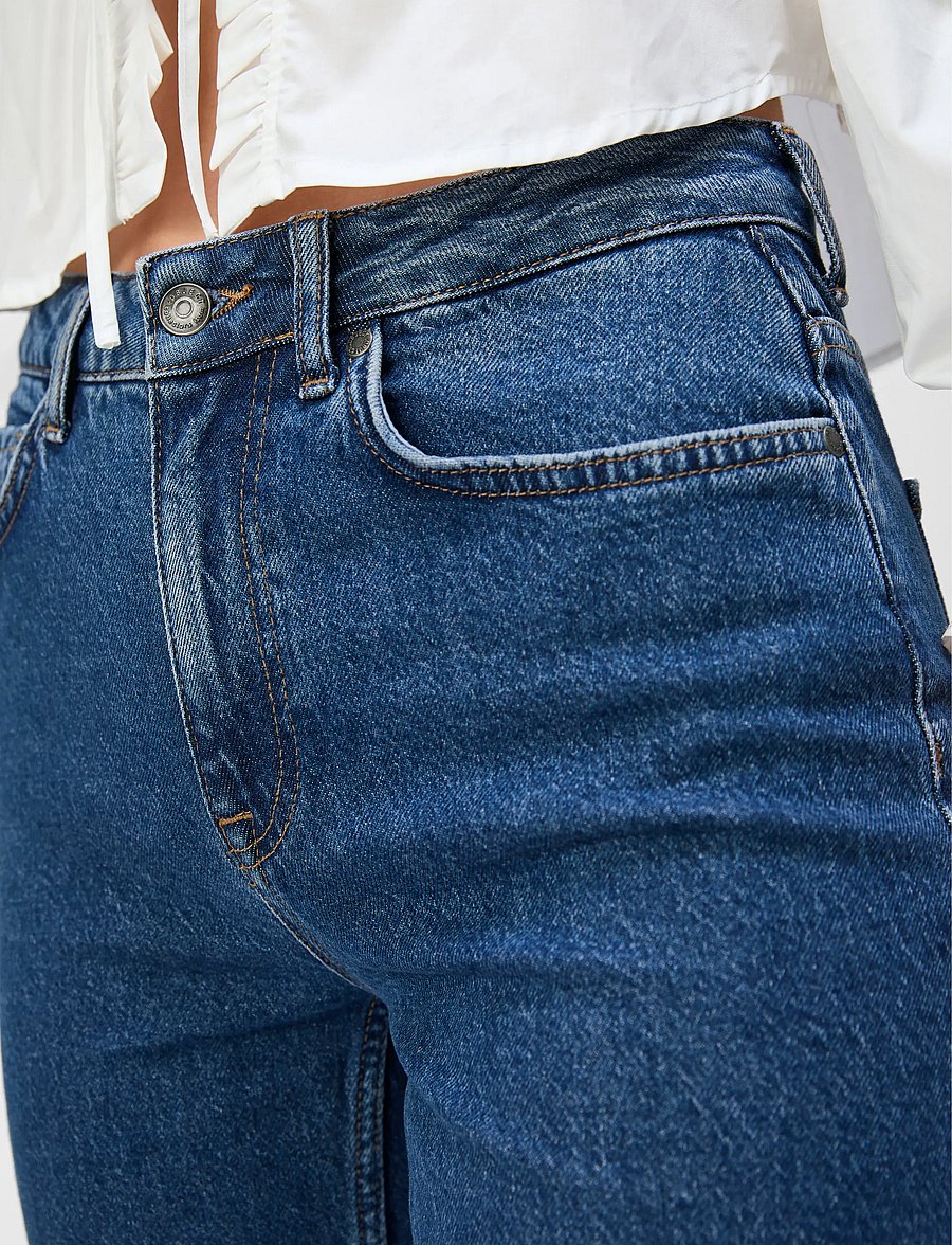 Object - OBJSAVA ELLEN MW STRAIGHT JEANS NOOS - gerade jeans - medium blue denim - 4