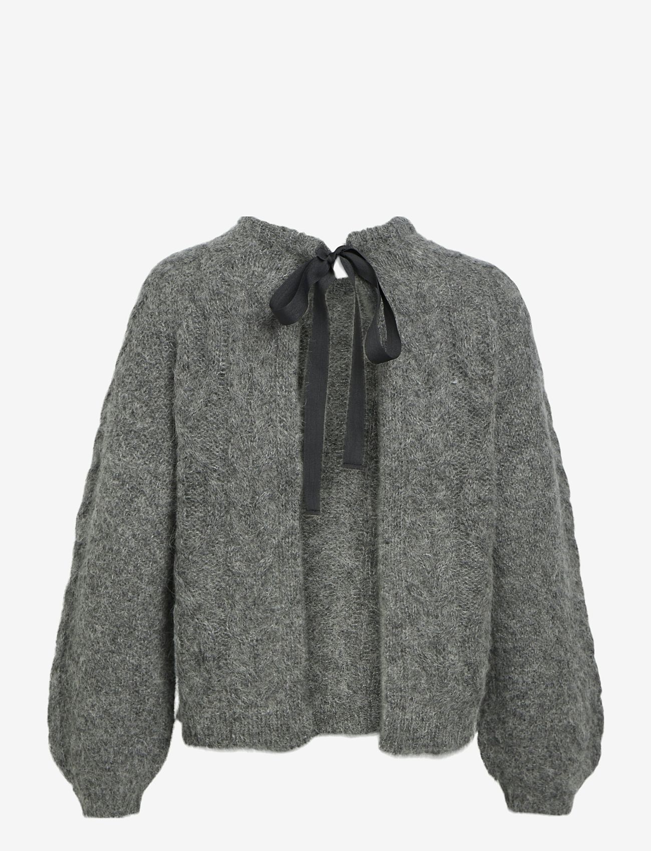 Object - OBJSMILLA KNIT RE L/S PULLOVER CC1 AW - herbstliche kleidung - medium grey melange - 1