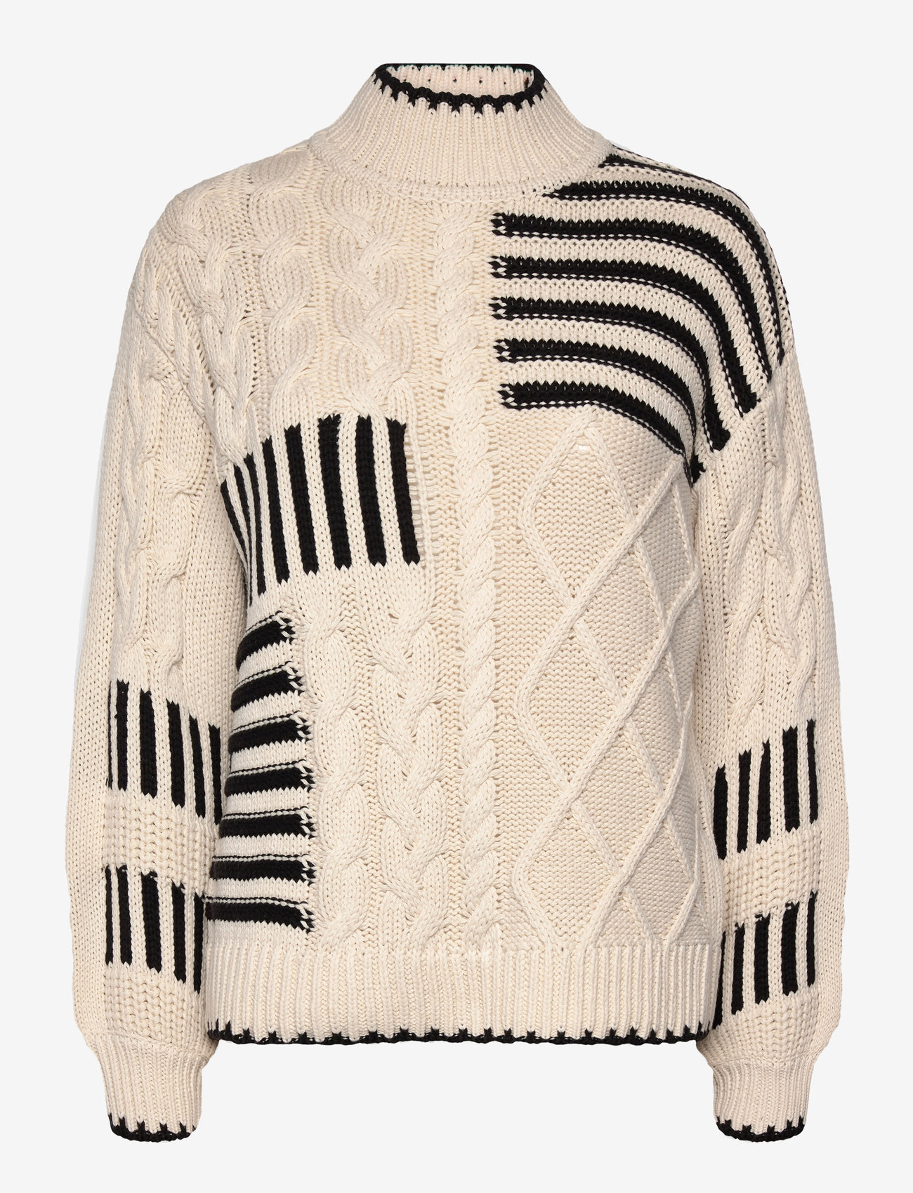 Object - OBJRUBY RE L/S KNIT PULLOVER CC1 AW - herbstliche kleidung - white sand - 0