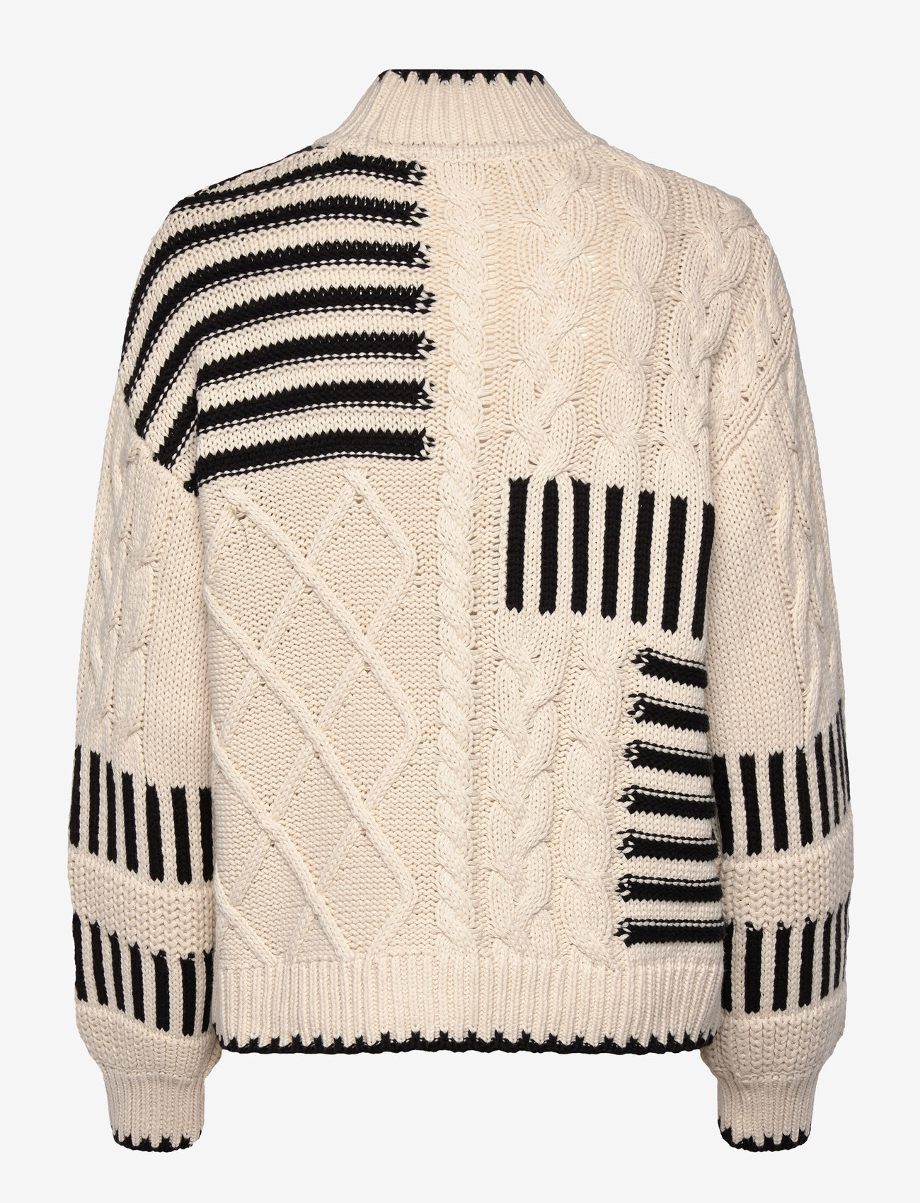 Object - OBJRUBY RE L/S KNIT PULLOVER CC1 AW - herbstliche kleidung - white sand - 1