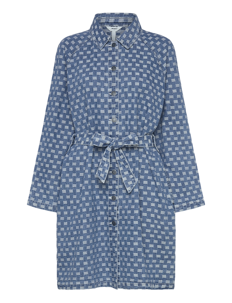 Object - OBJHEDDA LO L/S DRESS CC1 AW - midikleidid - medium blue denim - 0