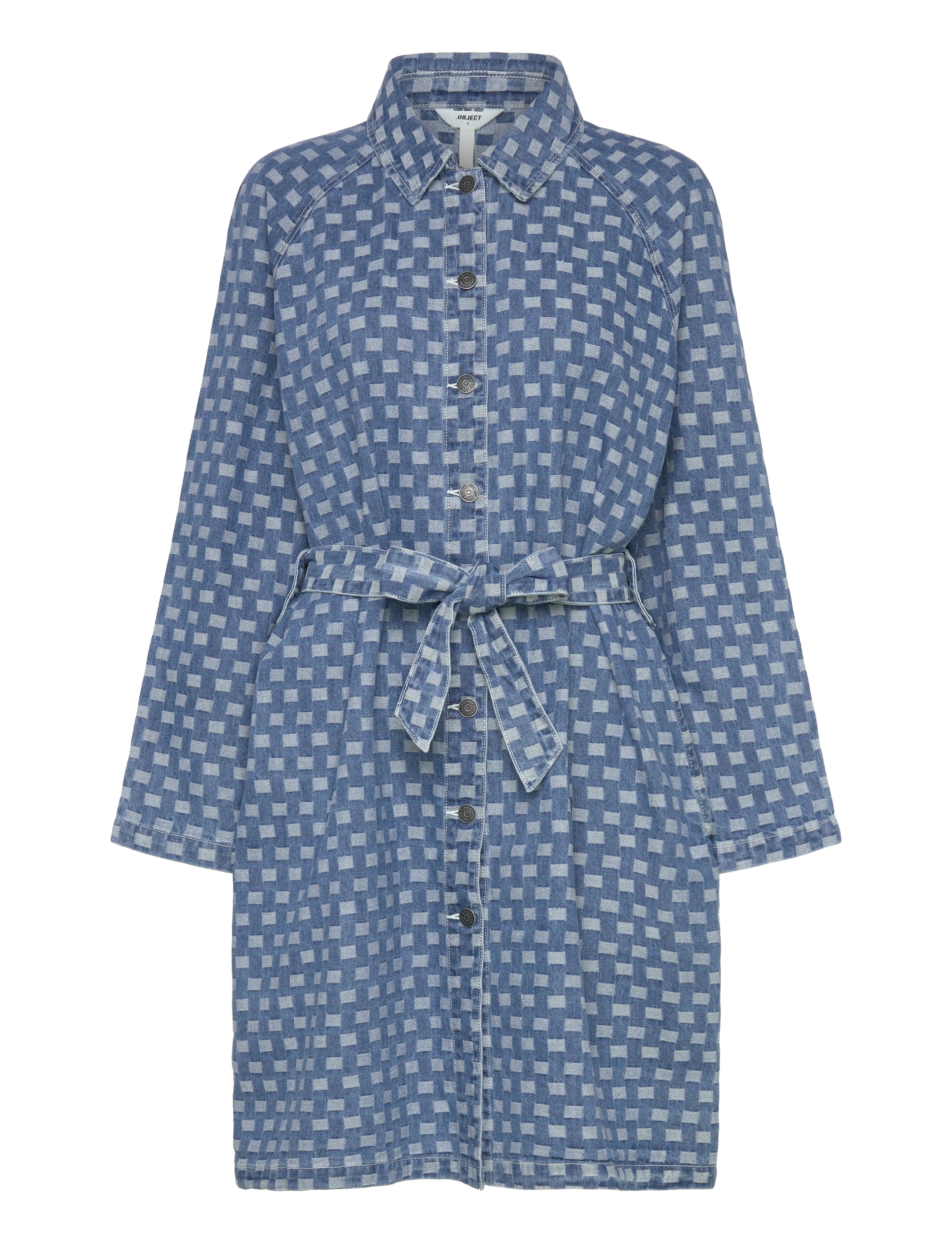 Object OBJHEDDA LO L/S DRESS CC1 AW - Kleider - MEDIUM BLUE DENIM / blue
