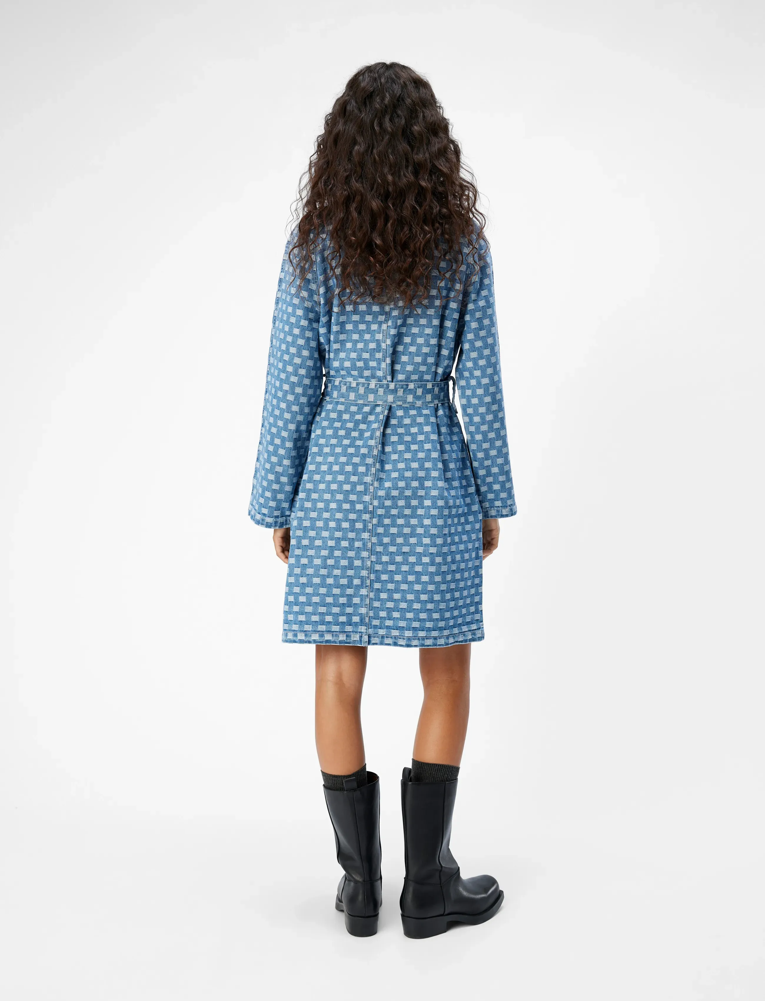 Object - OBJHEDDA LO L/S DRESS CC1 AW - midi kjoler - medium blue denim - 3