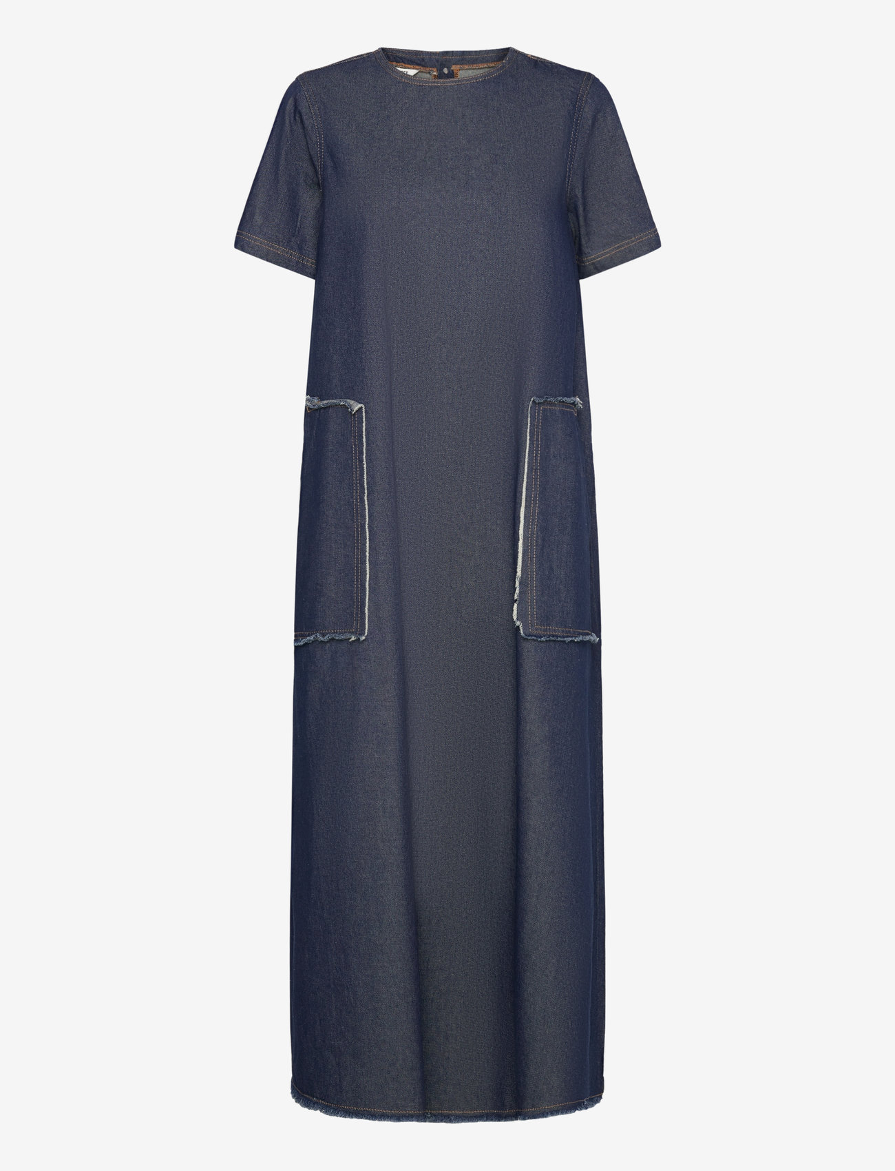 Object - OBJHARLOW S/S LONG DRESS E DIV - maxi kjoler - dark blue denim - 0