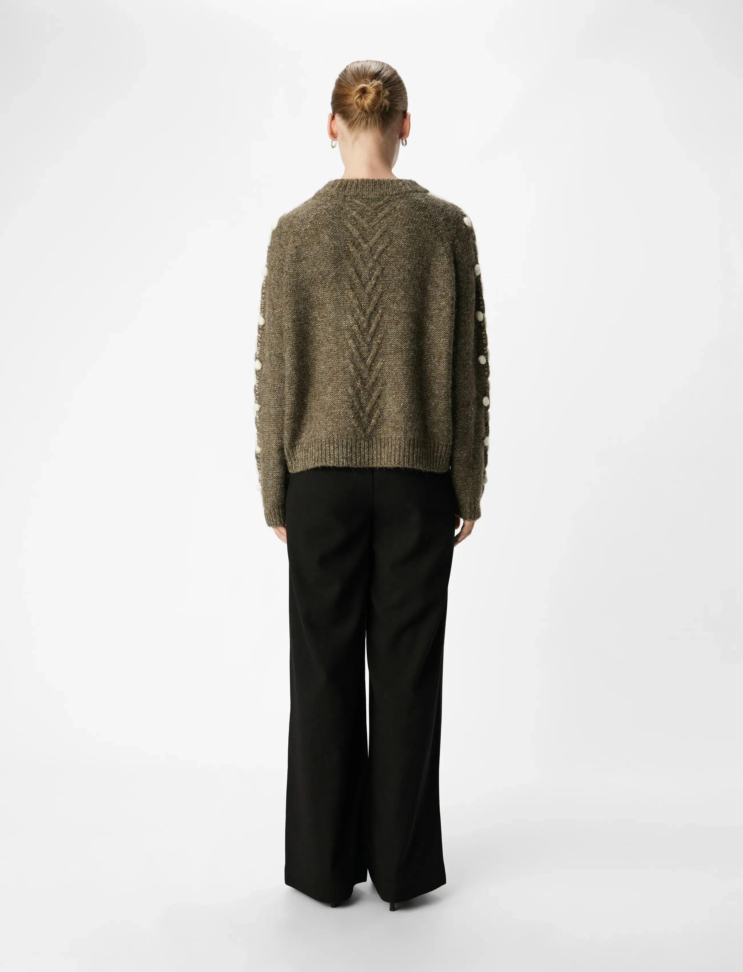 Object - OBJRAVI RE L/S KNIT PULLOVER CC1 AW - pullover - morel - 3