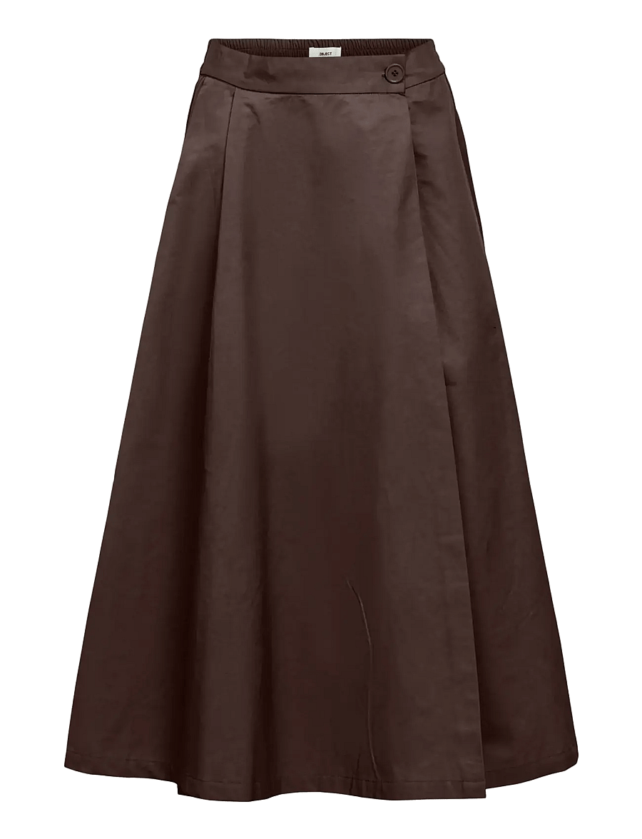 Object - OBJDINA OZ HW SKIRT REP - jupes longues - seal brown - 1