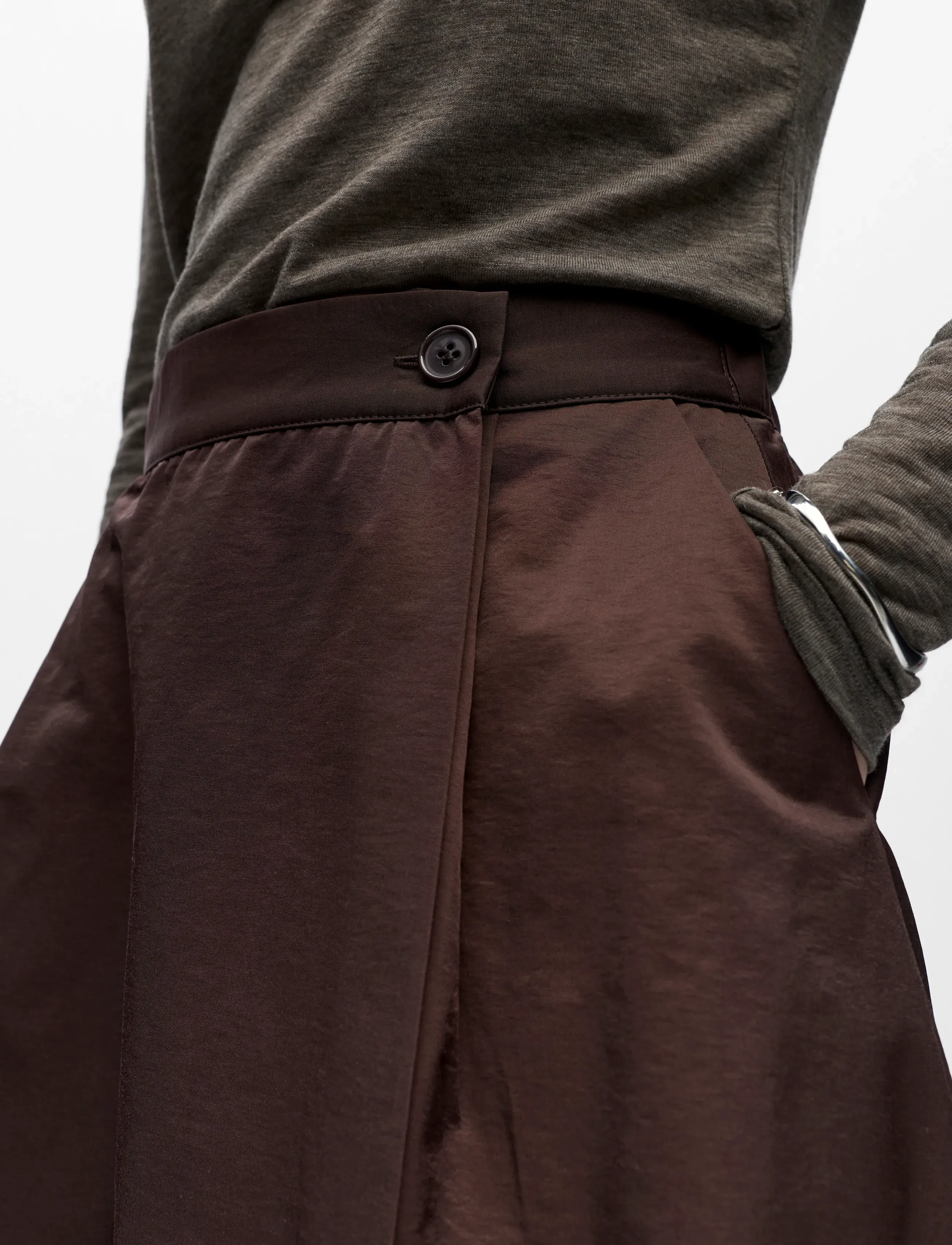 Object - OBJDINA OZ HW SKIRT REP - maxi nederdele - seal brown - 3