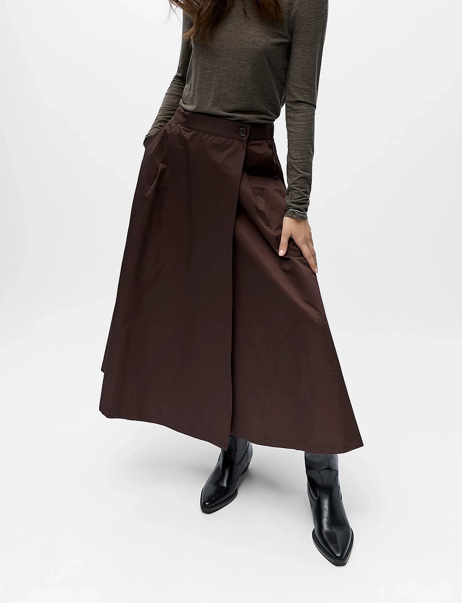 Object - OBJDINA OZ HW SKIRT REP - jupes longues - seal brown - 4