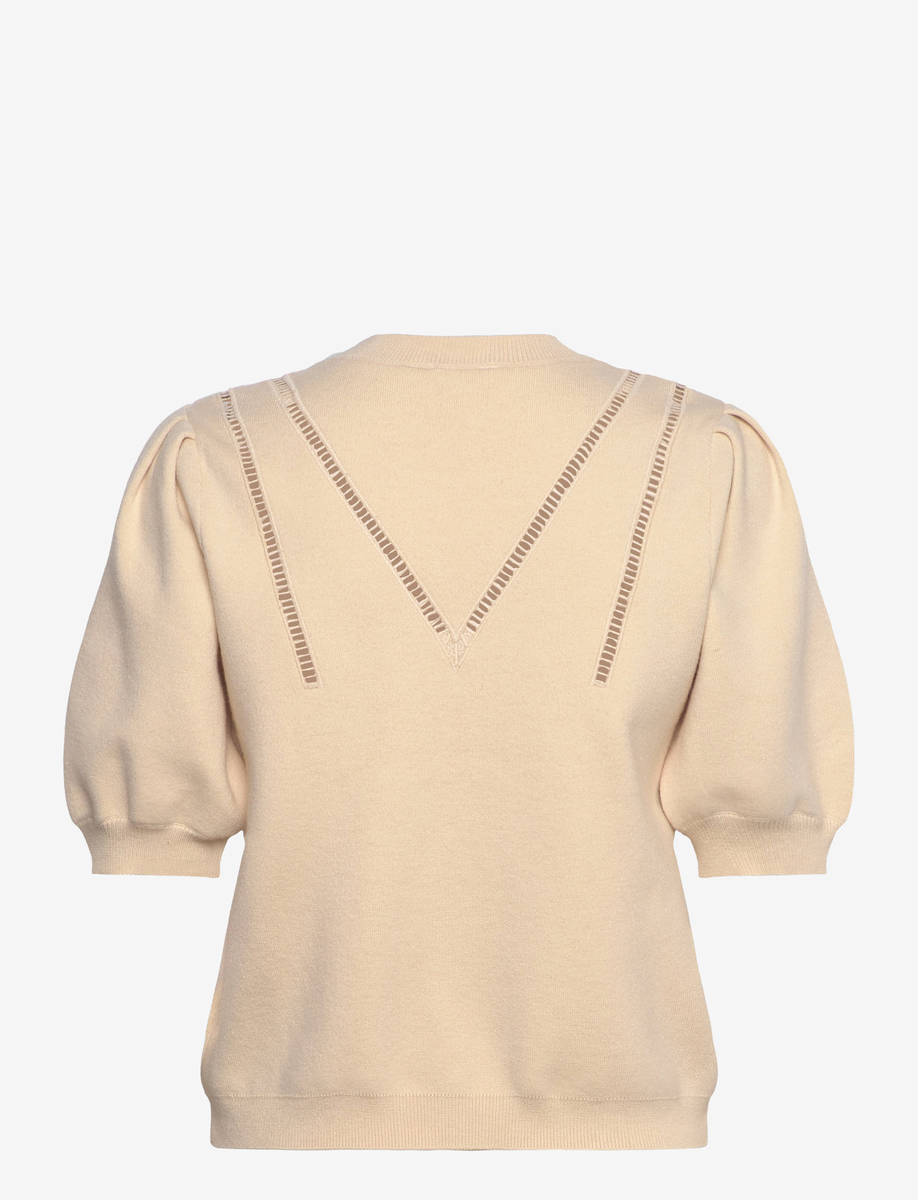 Object - OBJVARI KNIT 2/4 RE KNIT PULLOVER 134 - herbstliche kleidung - sandshell - 1