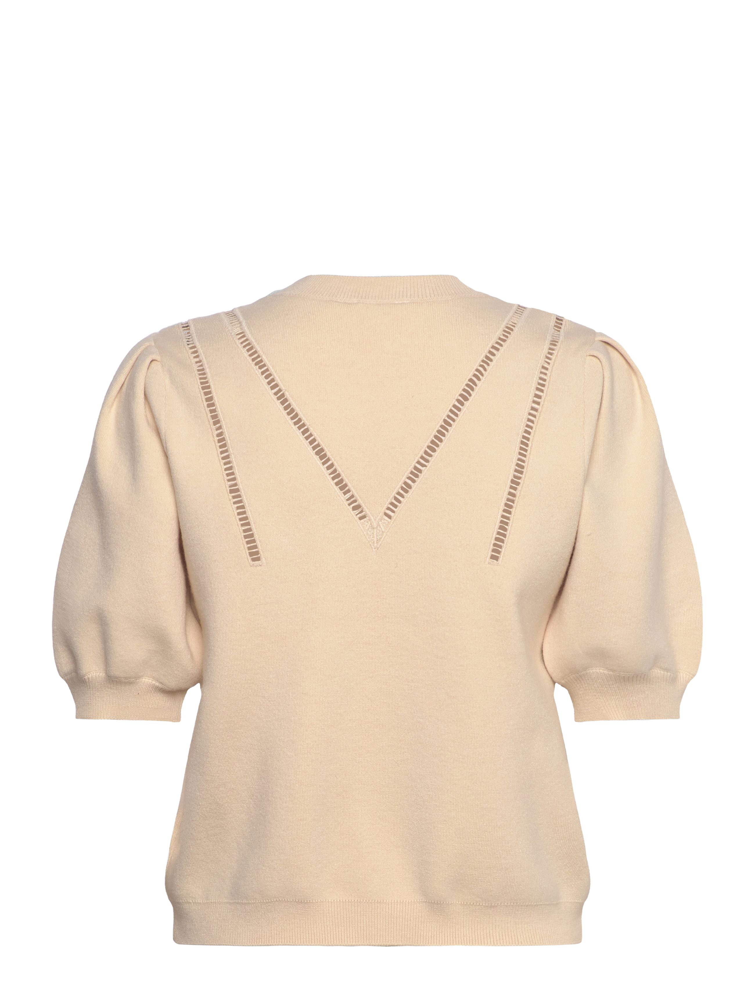 Object - OBJVARI KNIT 2/4 RE KNIT PULLOVER 134 - pullover - sandshell - 2