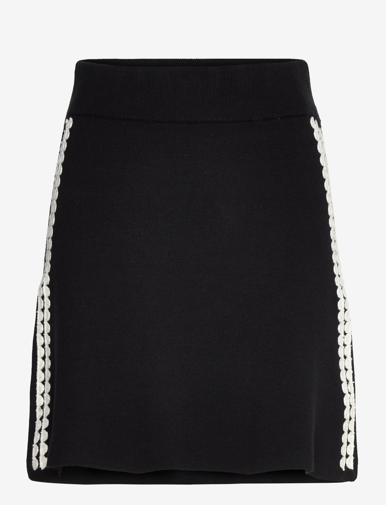 Object - OBJRASHIA KNIT HW RE SHORT SKIRT 134 - strikkede nederdele - black - 0