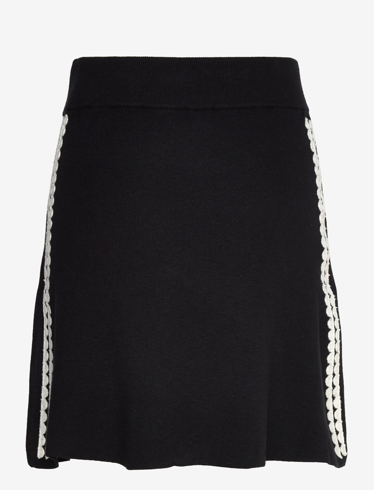 Object - OBJRASHIA KNIT HW RE SHORT SKIRT 134 - strikkede nederdele - black - 1