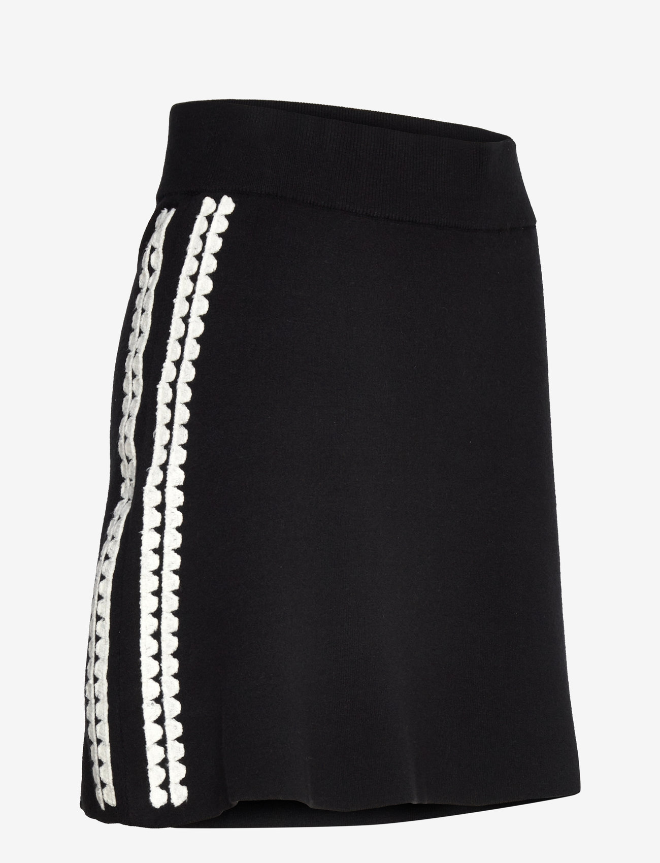 Object - OBJRASHIA KNIT HW RE SHORT SKIRT 134 - strikkede nederdele - black - 3