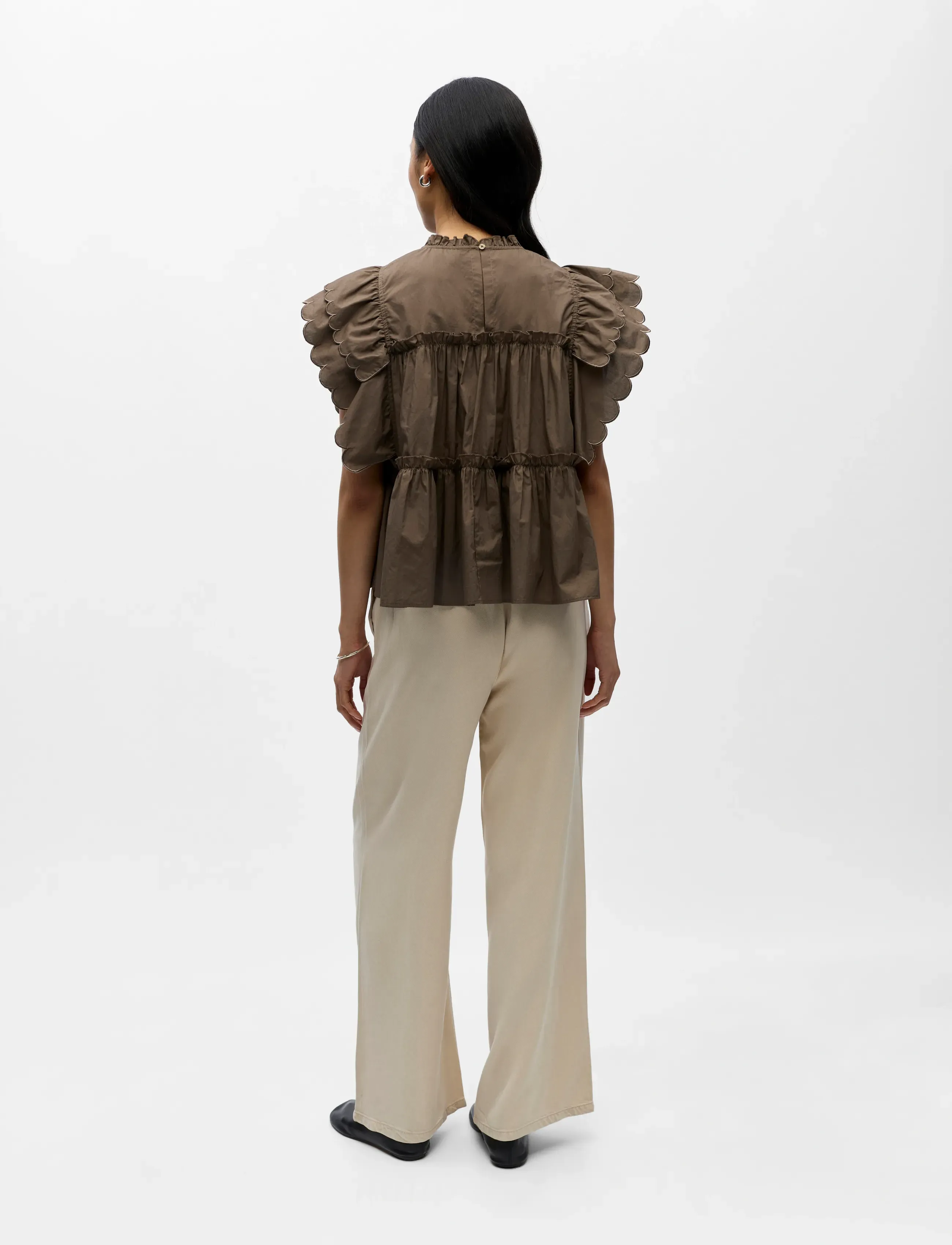 Object - OBJHOPE S/L TOP REP - blouses sans manches - morel - 2