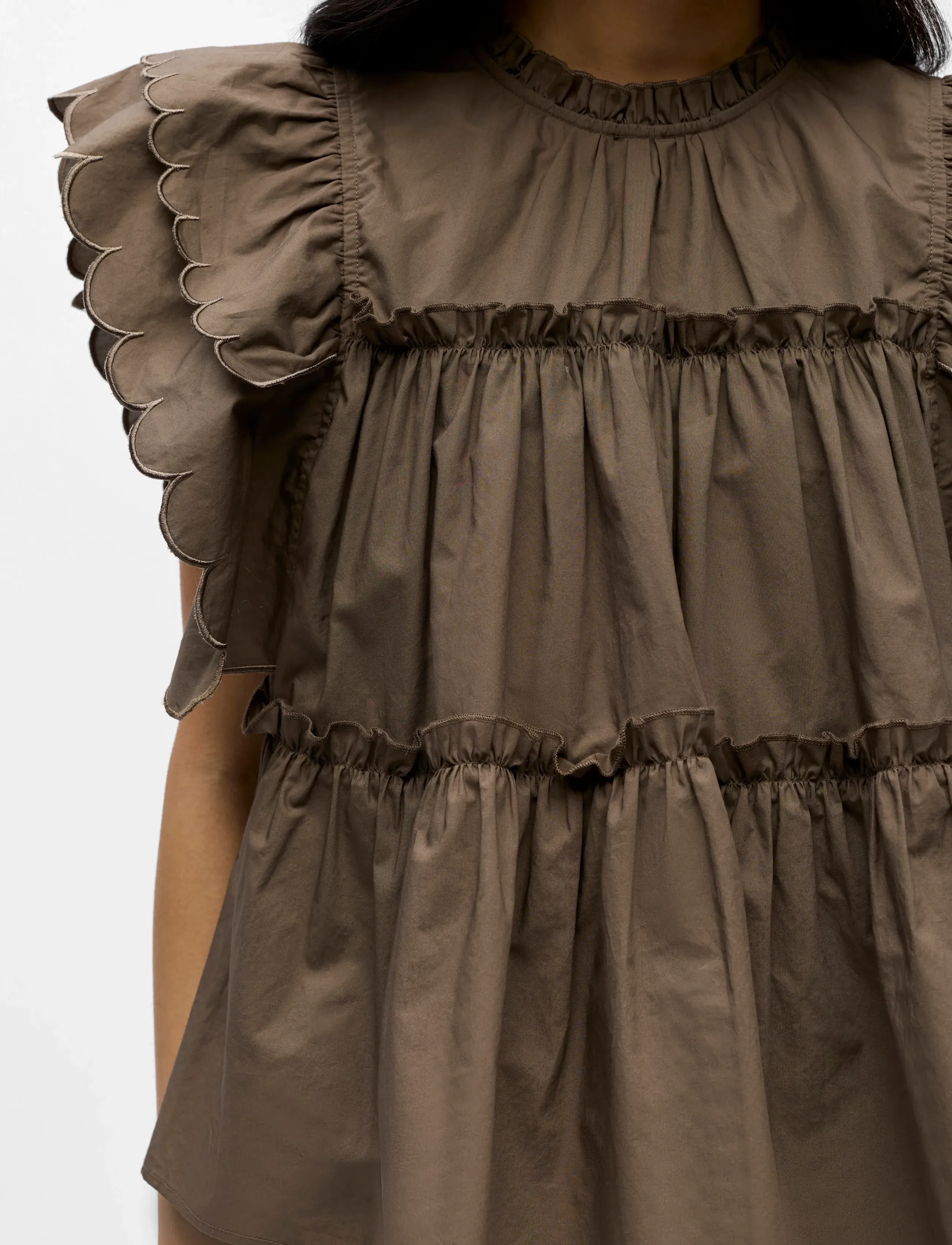 Object - OBJHOPE S/L TOP REP - blouses sans manches - morel - 3