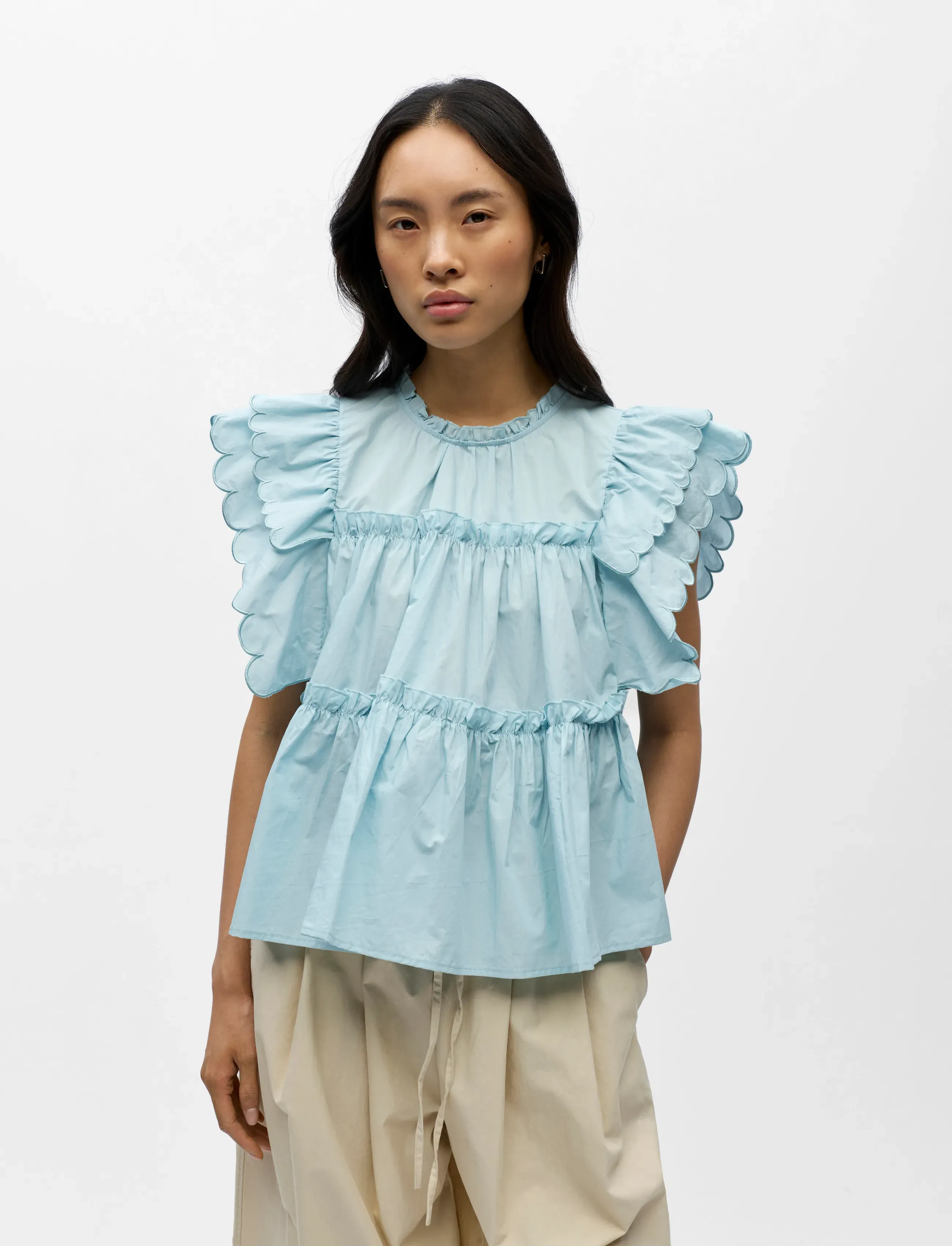 Object OBJHOPE S/L TOP REP - Bluser - WINTER SKY / blue