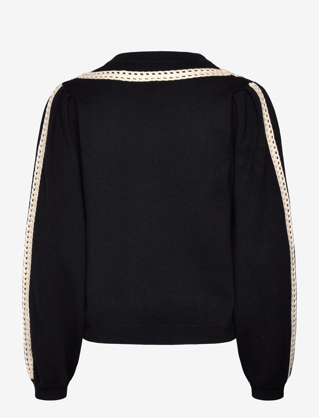 Object - OBJULLA KNIT L/S RE CARDIGAN 134 - efterårstøj - black - 1