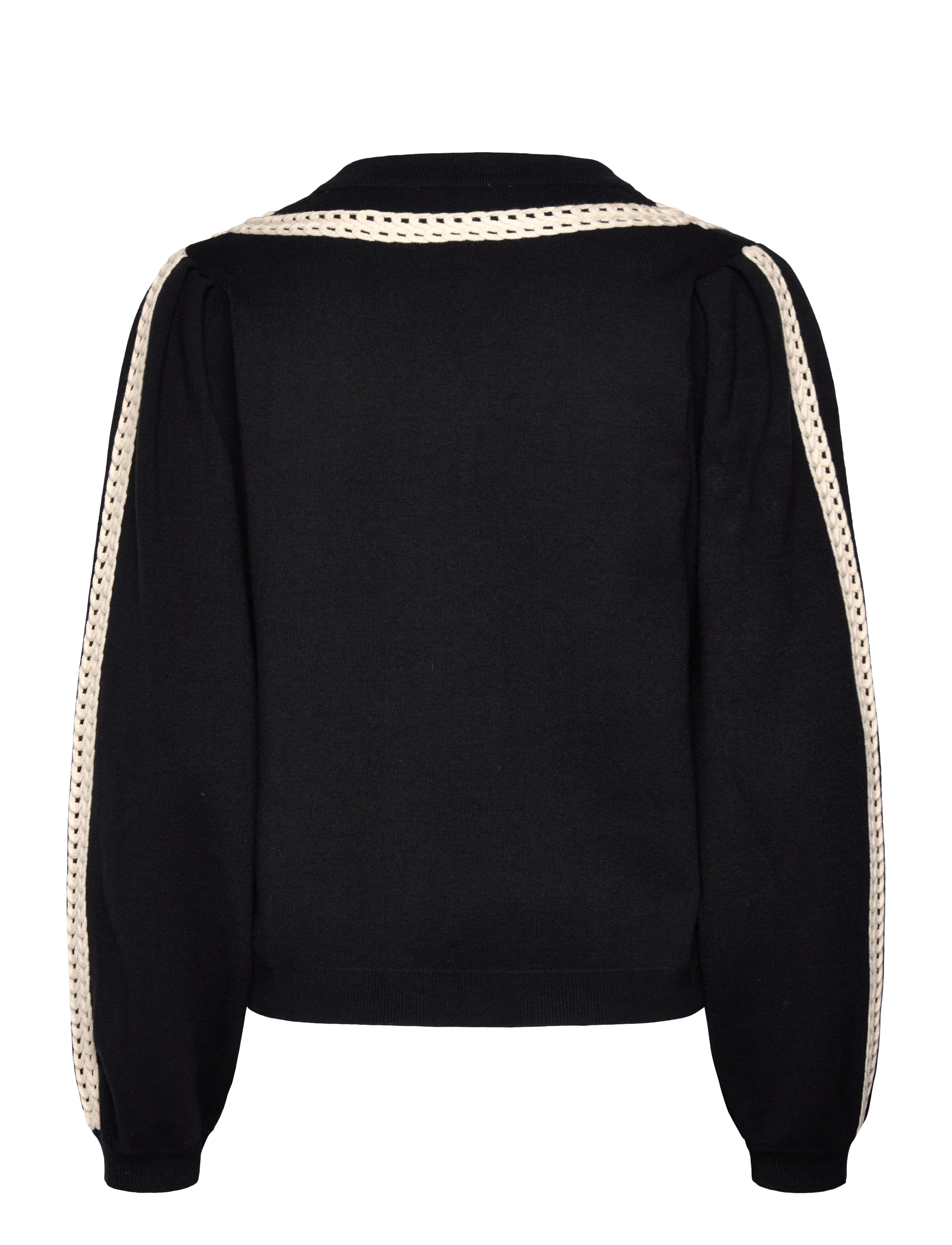 Object - OBJULLA KNIT L/S RE CARDIGAN 134 - cardigans - black - 2
