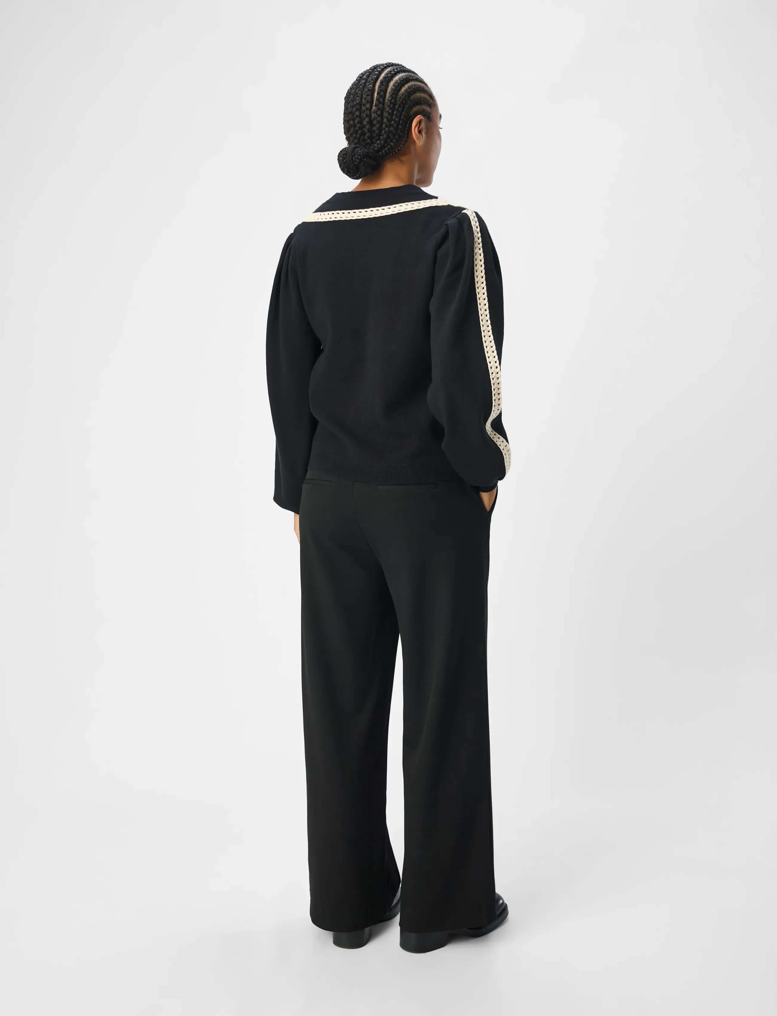 Object - OBJULLA KNIT L/S RE CARDIGAN 134 - cardigans - black - 3
