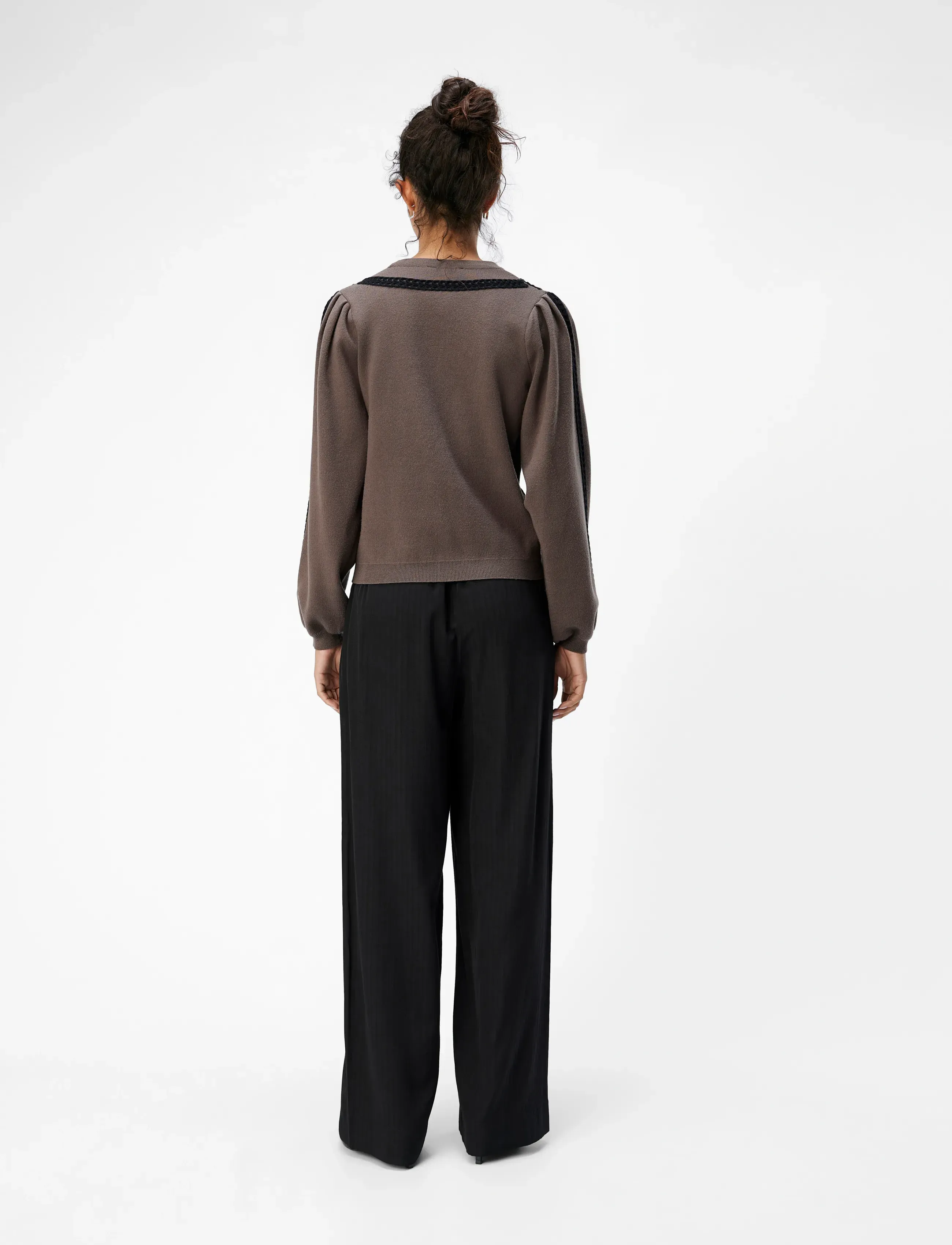 Object - OBJULLA KNIT L/S RE CARDIGAN 134 - cardigans - morel - 3