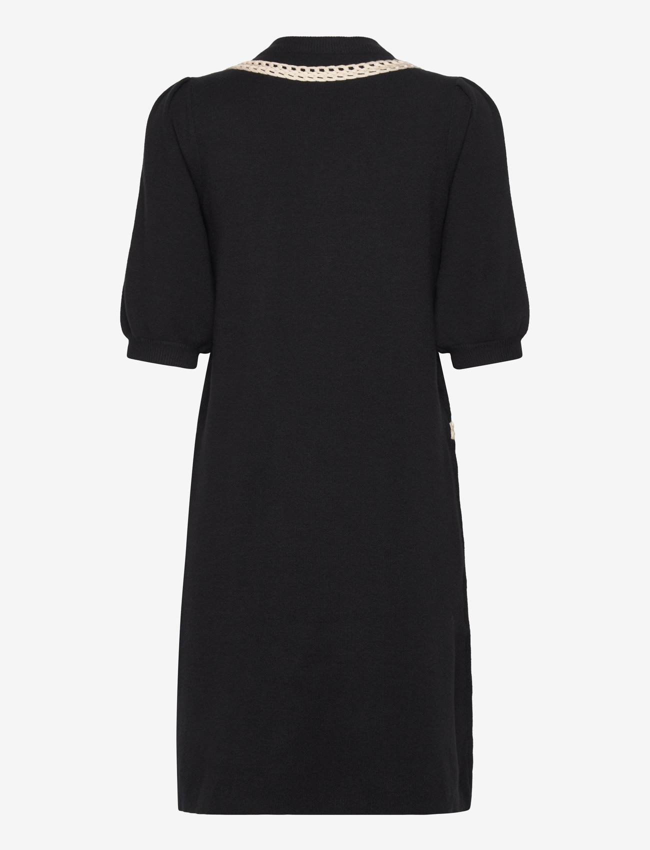 Object - OBJULLA KNIT 2/4 LO DRESS 134 - stickade klänningar - black - 1