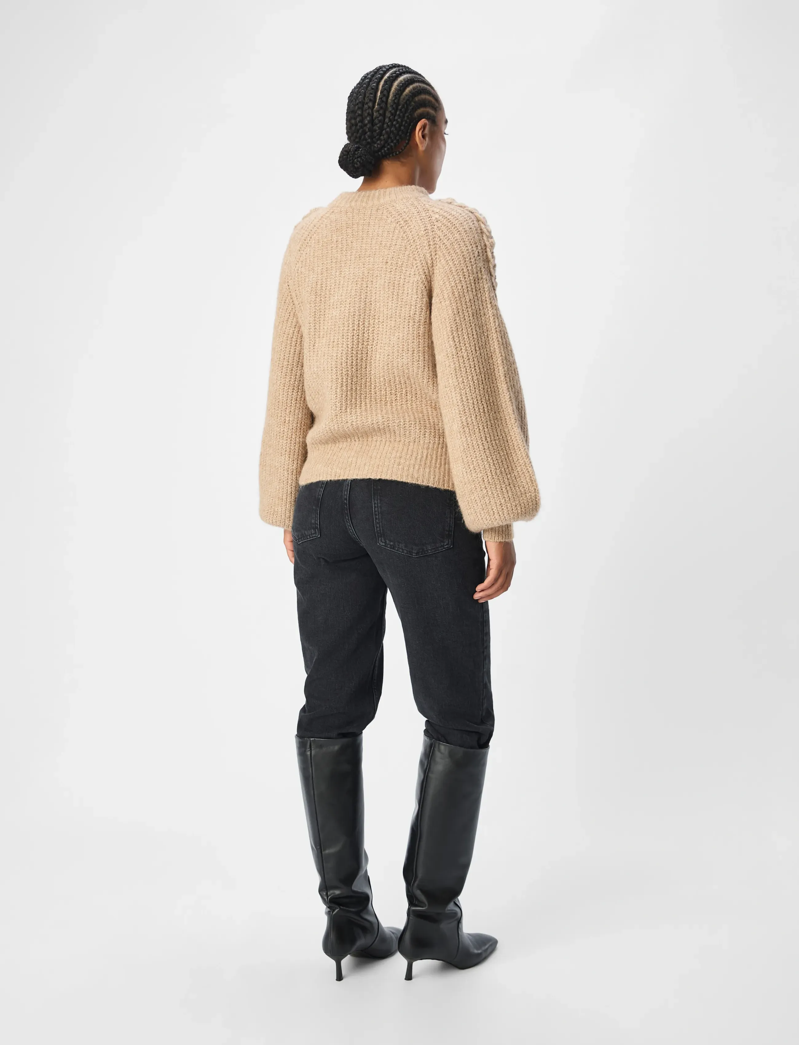 Object - OBJRUNA KNIT L/S RE PULLOVER 134 - megzti drabužiai - morel - 3