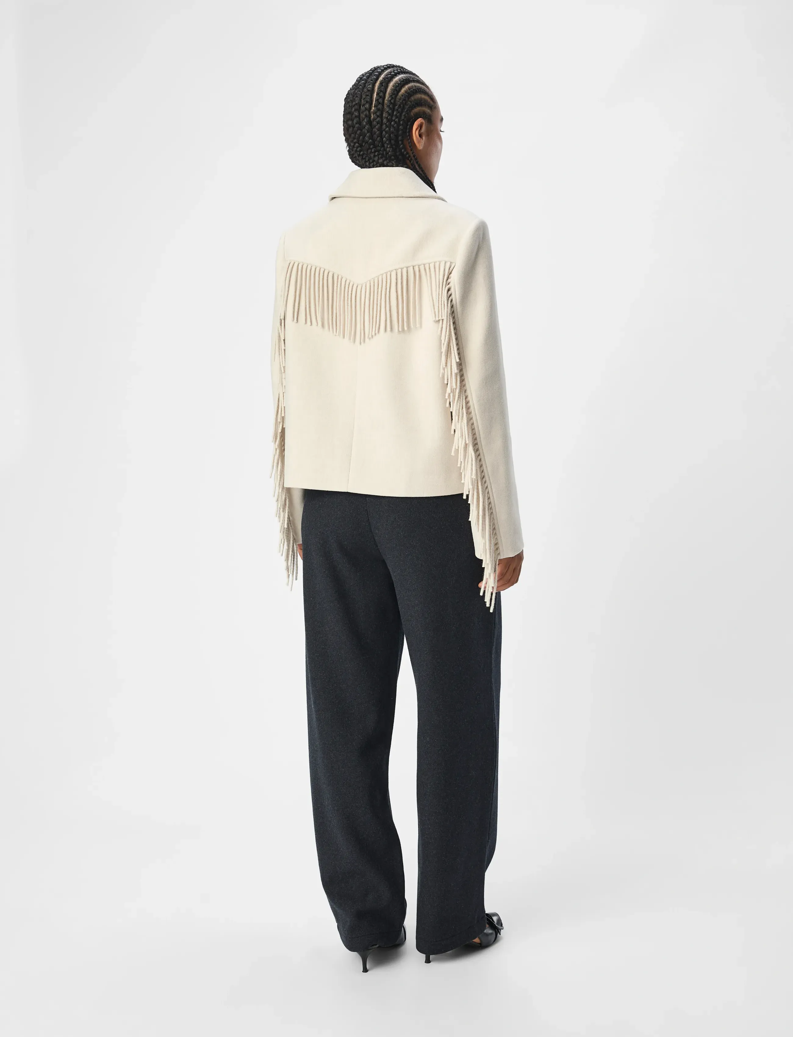 Object - OBJPETRA LO JACKET 134 - wolljacken - white sand - 3