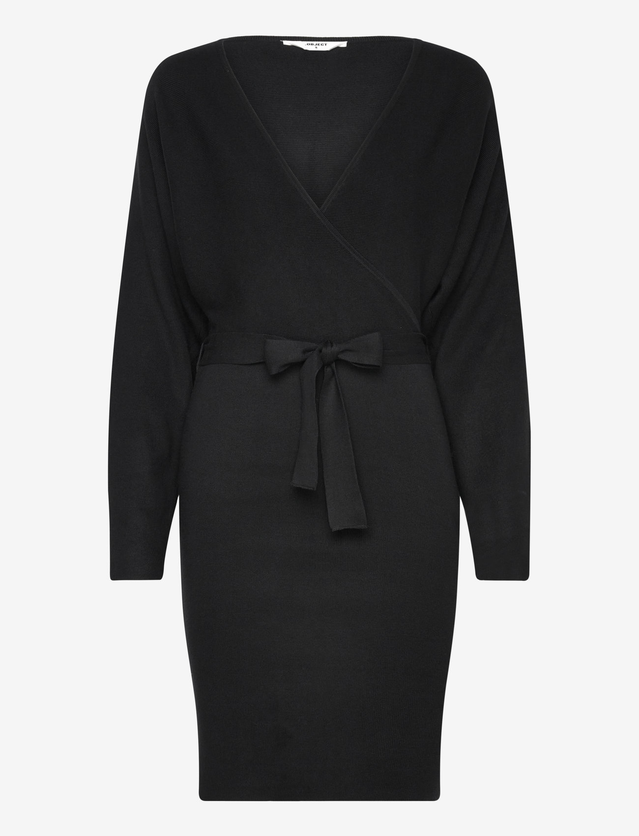 Object - OBJRADJA KNIT L/S RE DRESS 134 - midikleidid - black - 0