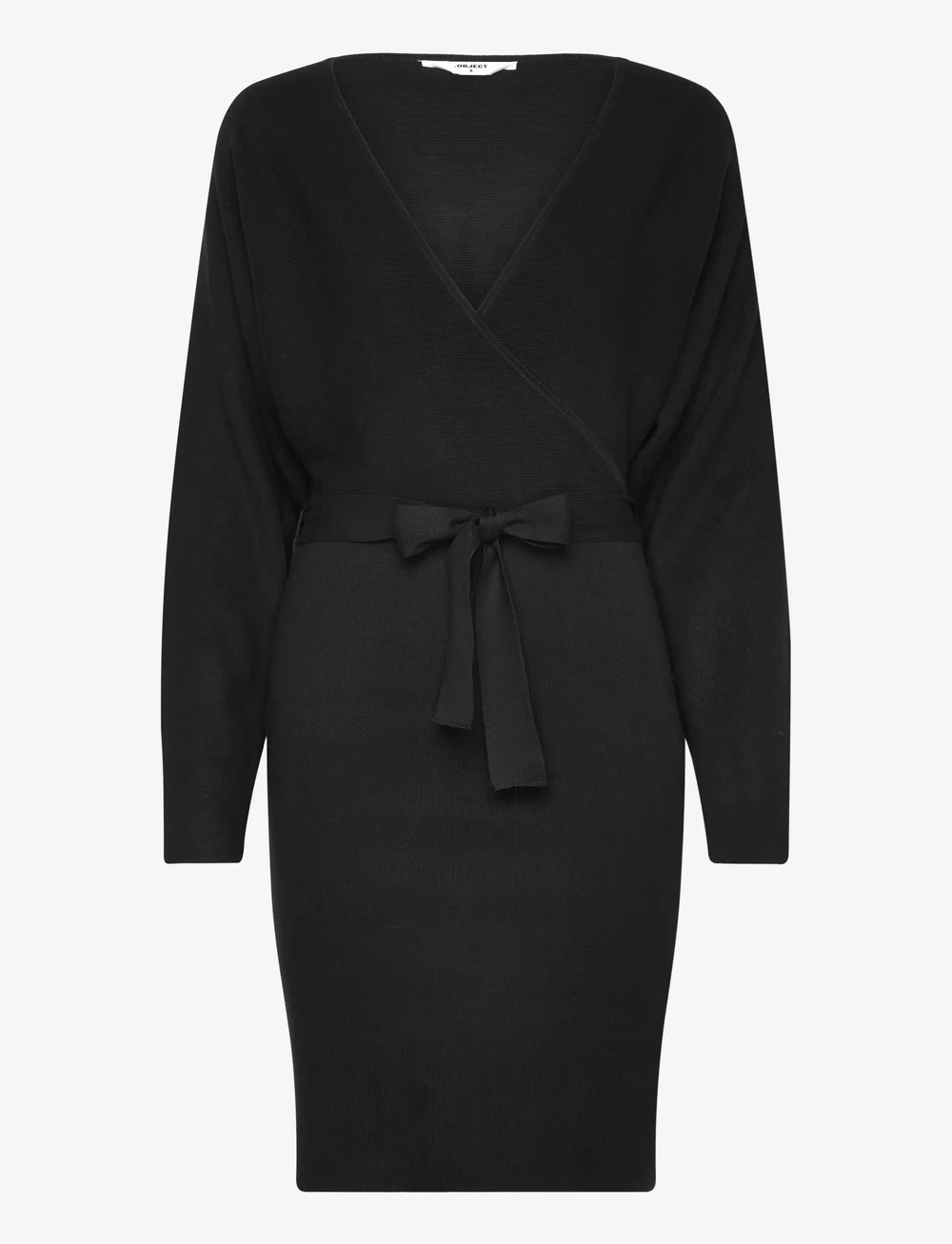 Object - OBJRADJA KNIT L/S RE DRESS 134 - midi kjoler - black - 0