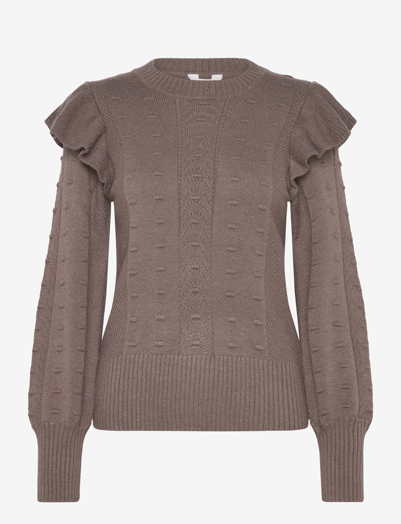 Object - OBJJULIA KNIT L/S RE PULLOVER 134 - efterårstøj - morel - 0