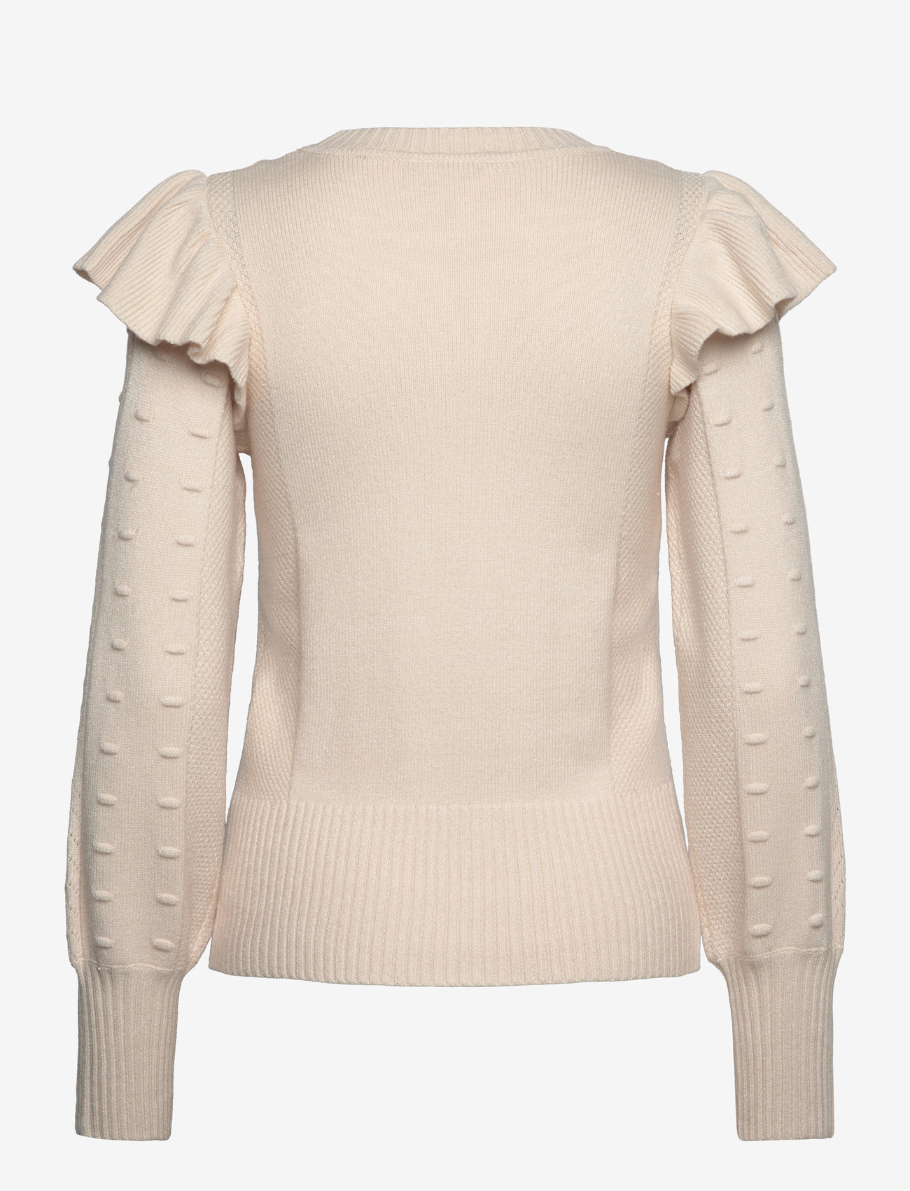 Object - OBJJULIA KNIT L/S RE PULLOVER 134 - herbstliche kleidung - white sand - 1